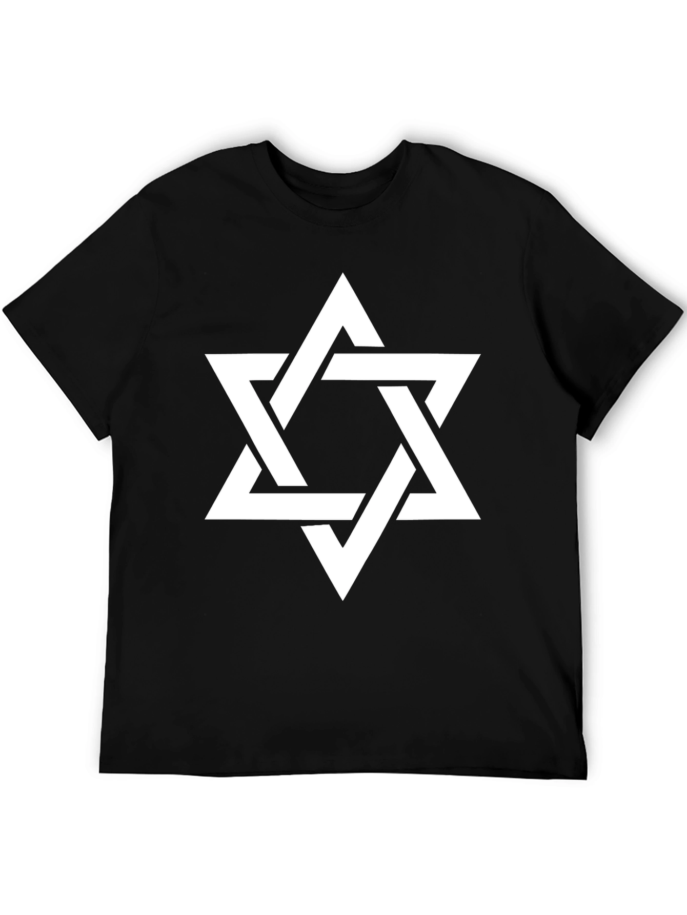 Star of David Graphic Tee - Black Cotton Blend