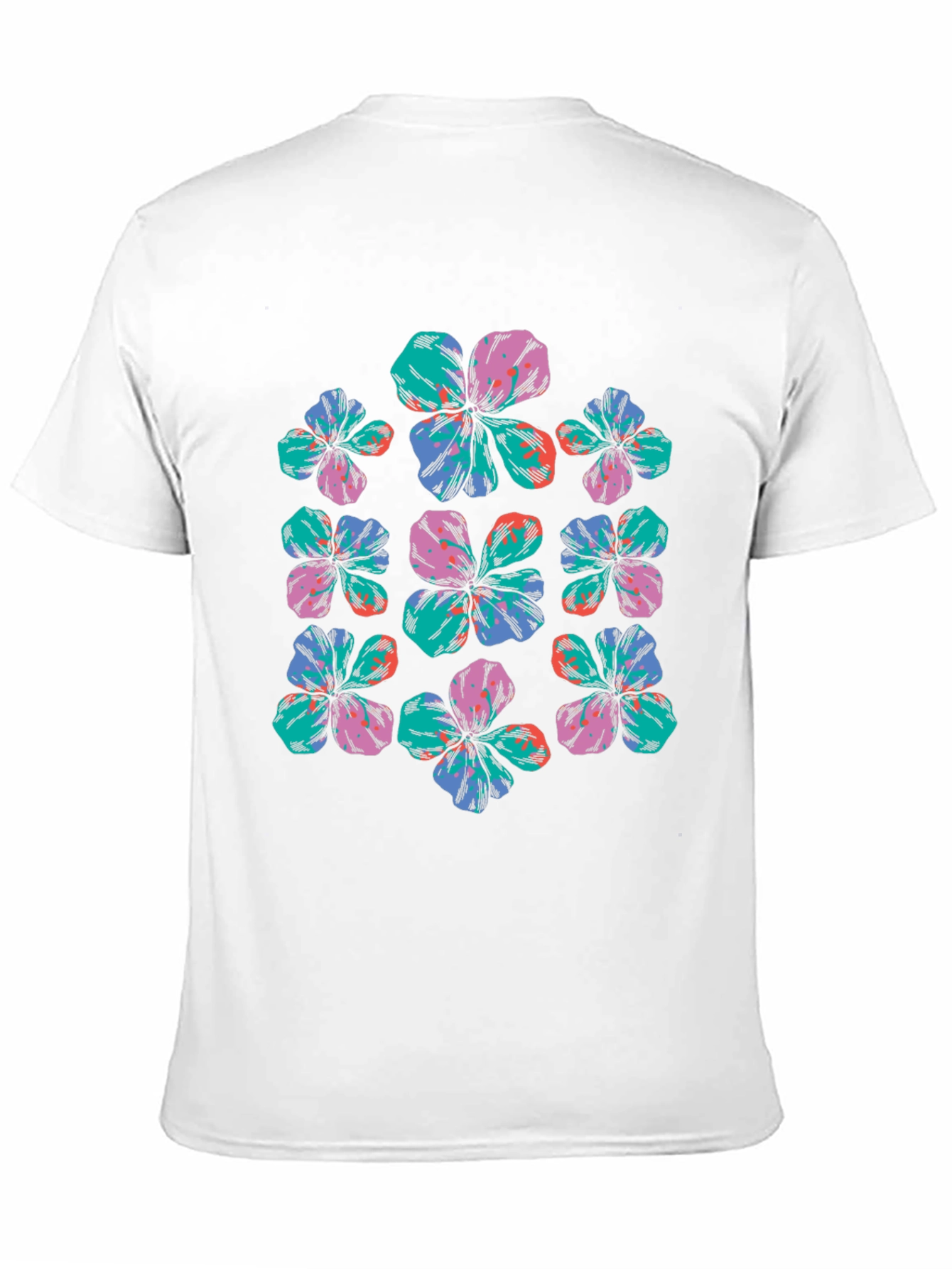 Floral Print Black T-Shirt