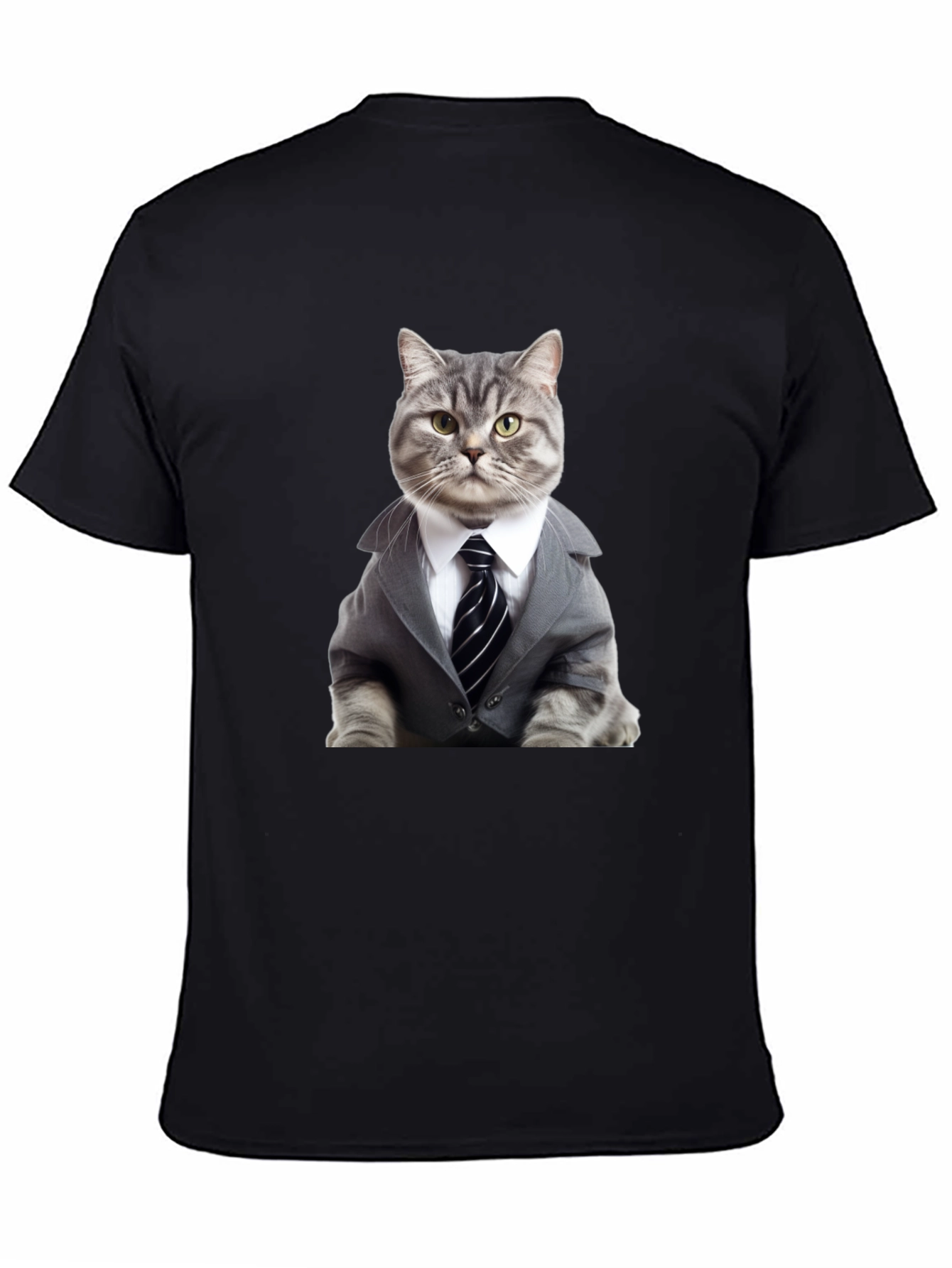 Cat Boss T-Shirt - Stylish Feline in Suit Design