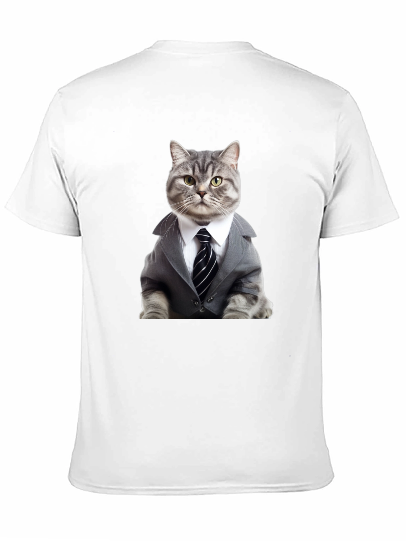 Cat Boss T-Shirt - Stylish Feline in Suit Design
