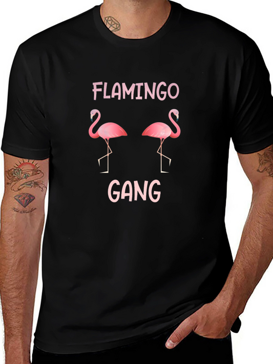 Flamingo Gang T-Shirt - Stylish Pink Bird Graphic Tee