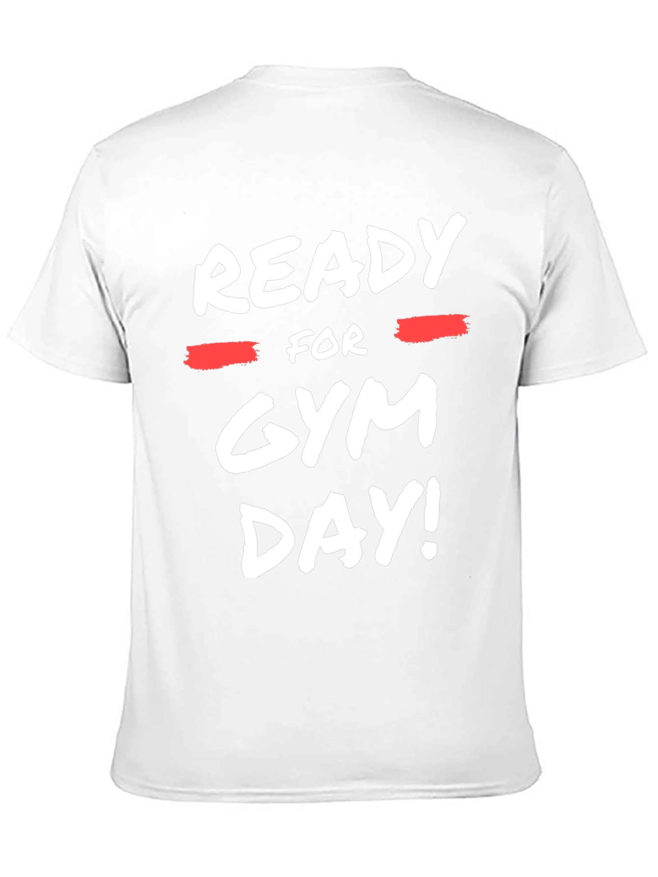 Ready For Gym Day! Black Graphic T-Shirt