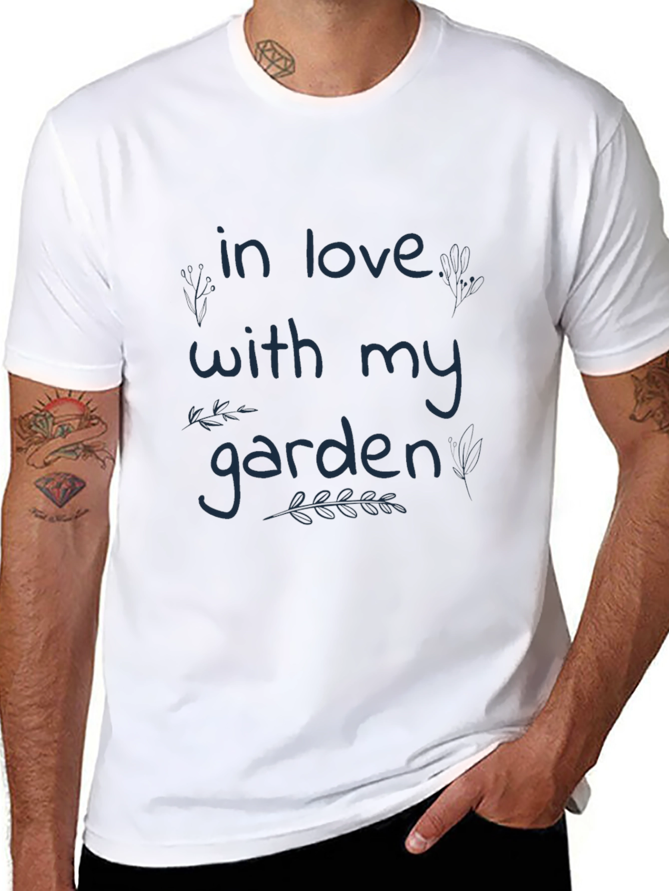 In Love With My Garden Graphic Tee - Black