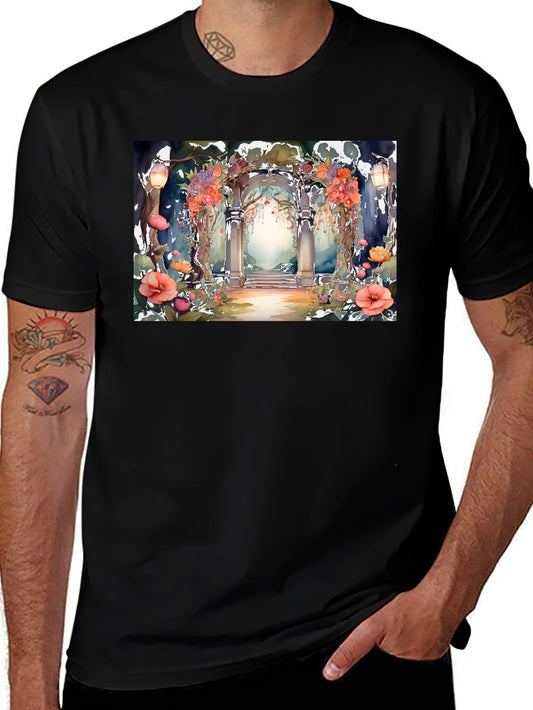 Floral Archway Graphic Tee - Fantasy Portal T-Shirt