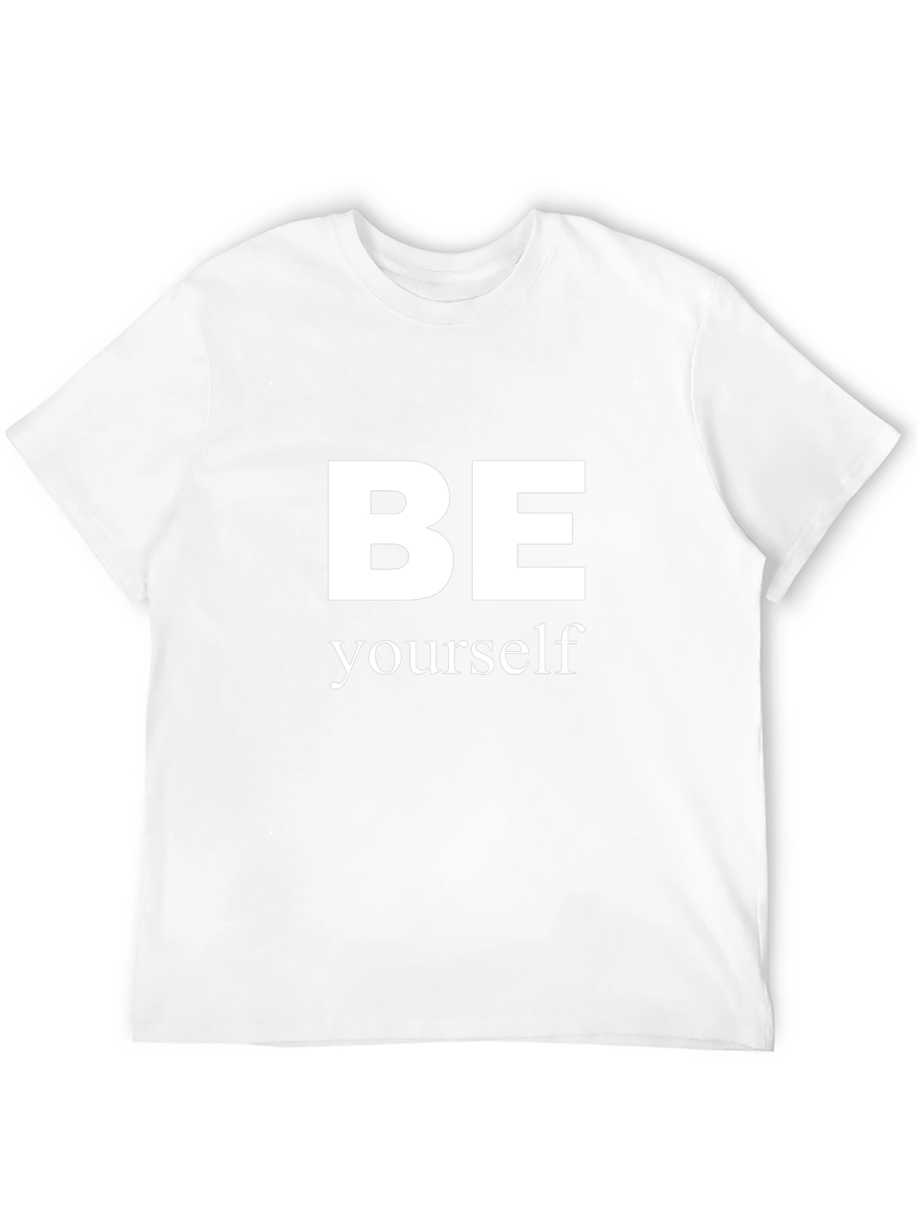 Be Yourself Graphic T-Shirt - Black Crew Neck