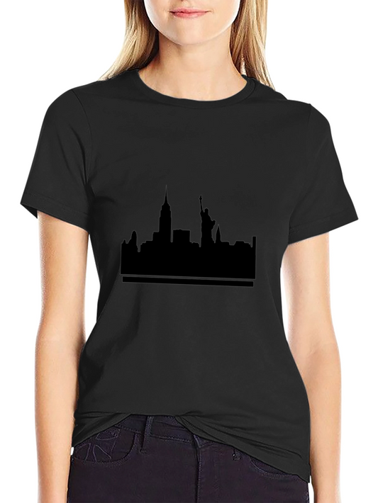 NYC Skyline Silhouette Black T-Shirt