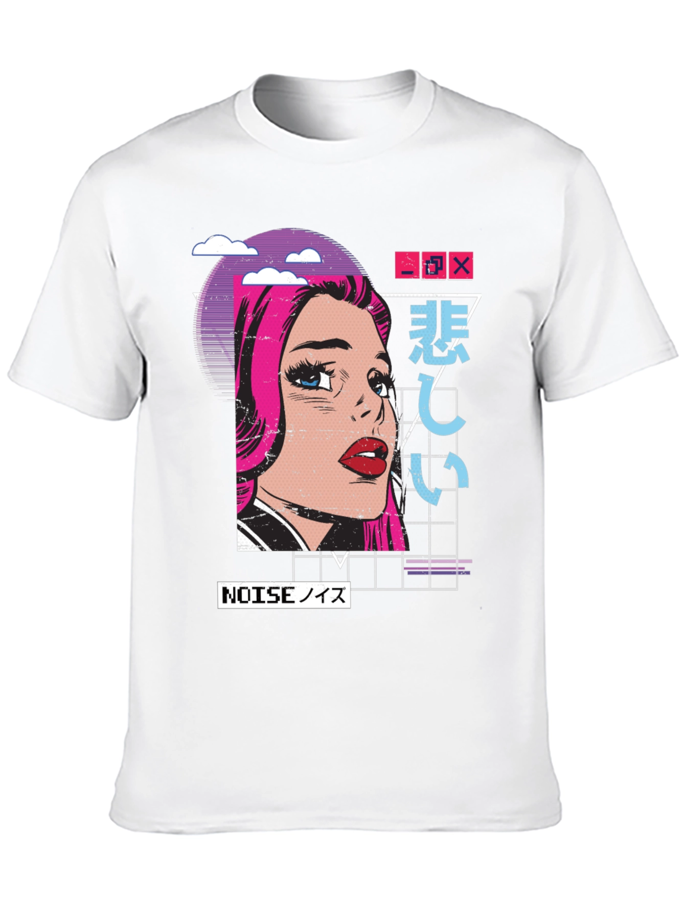 Retro Anime Style Graphic T-Shirt