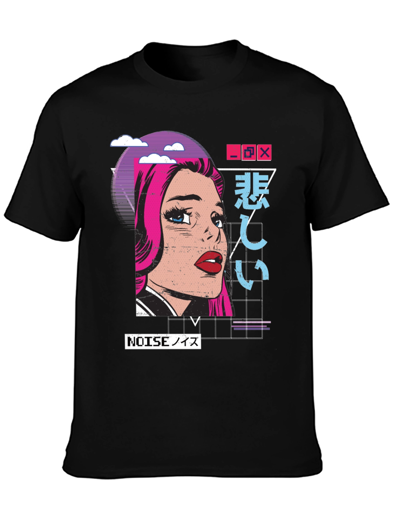 Retro Anime Style Graphic T-Shirt