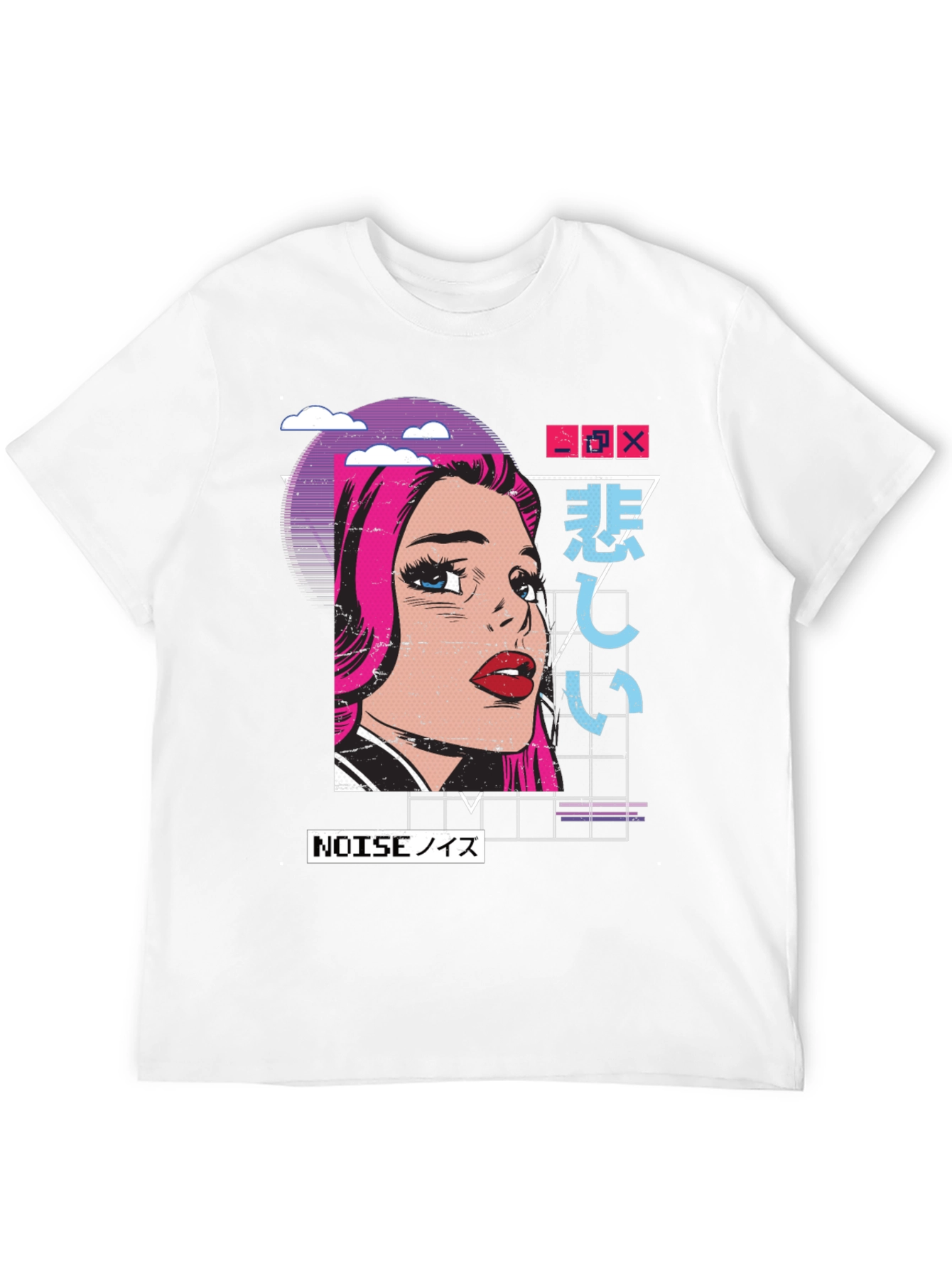 Retro Anime Style Graphic T-Shirt