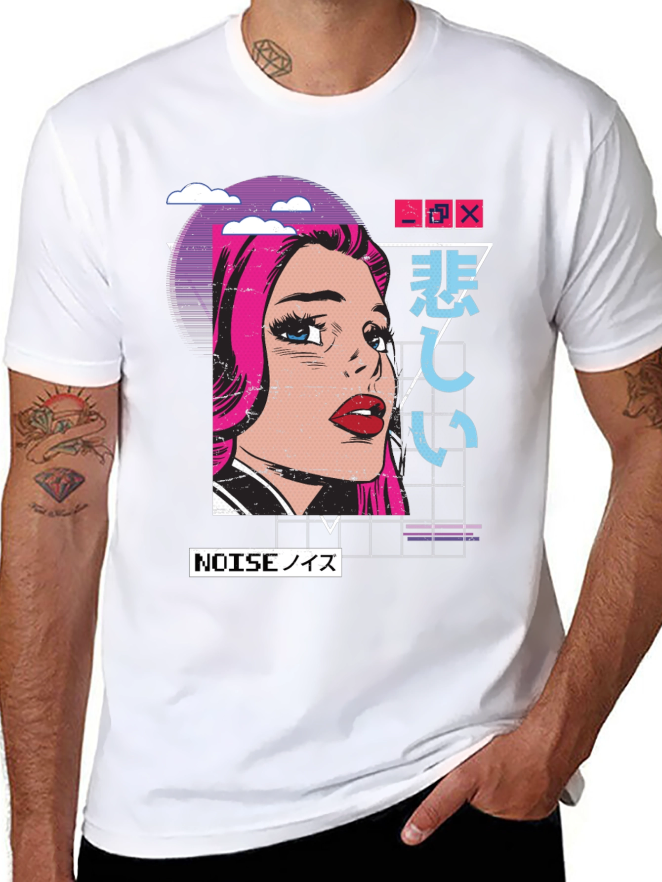 Retro Anime Style Graphic T-Shirt