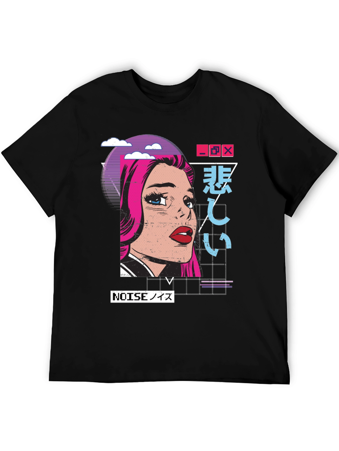 Retro Anime Style Graphic T-Shirt