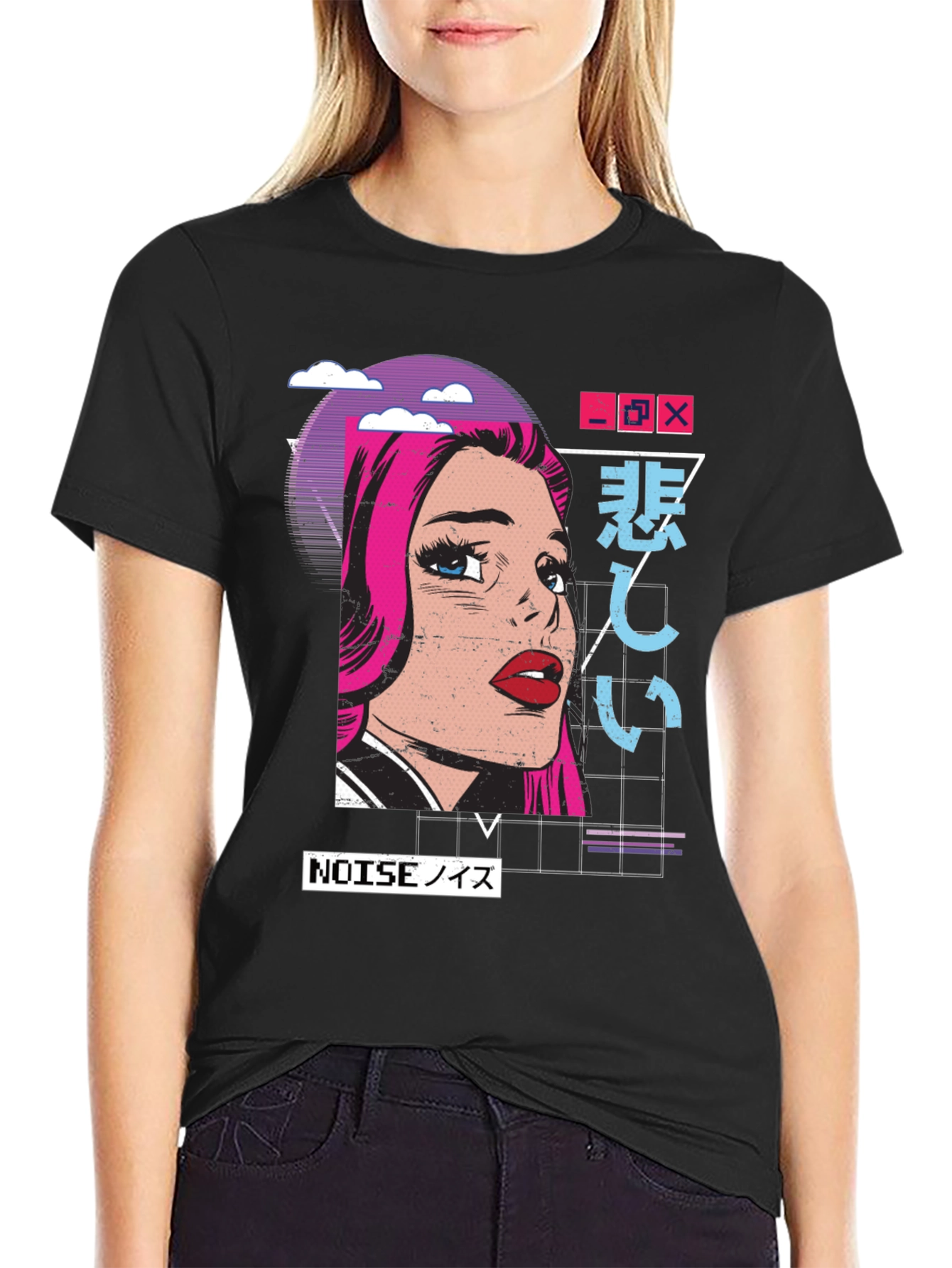 Retro Anime Style Graphic T-Shirt