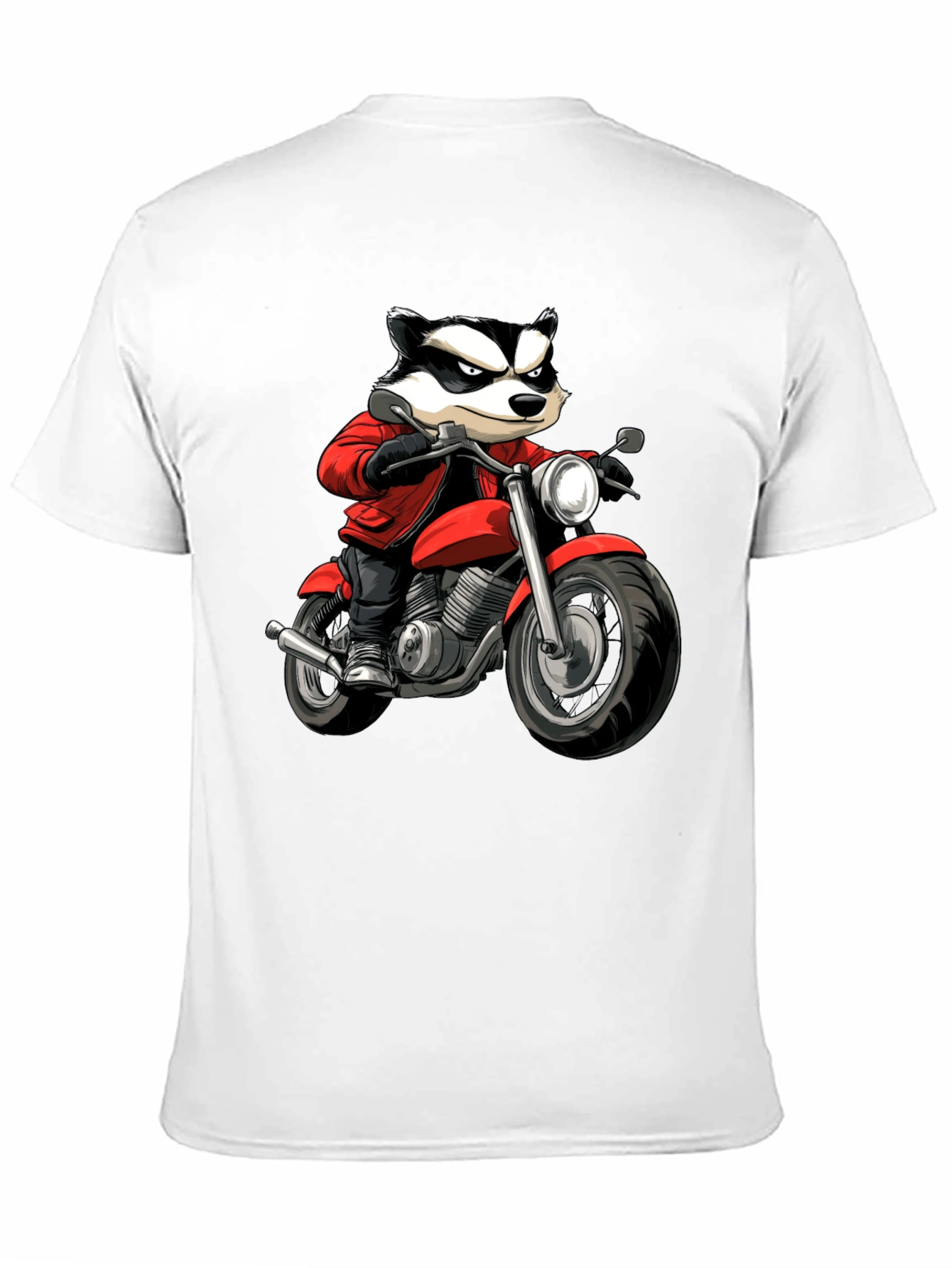 Badger Biker Graphic T-Shirt - Cool Cartoon Ride
