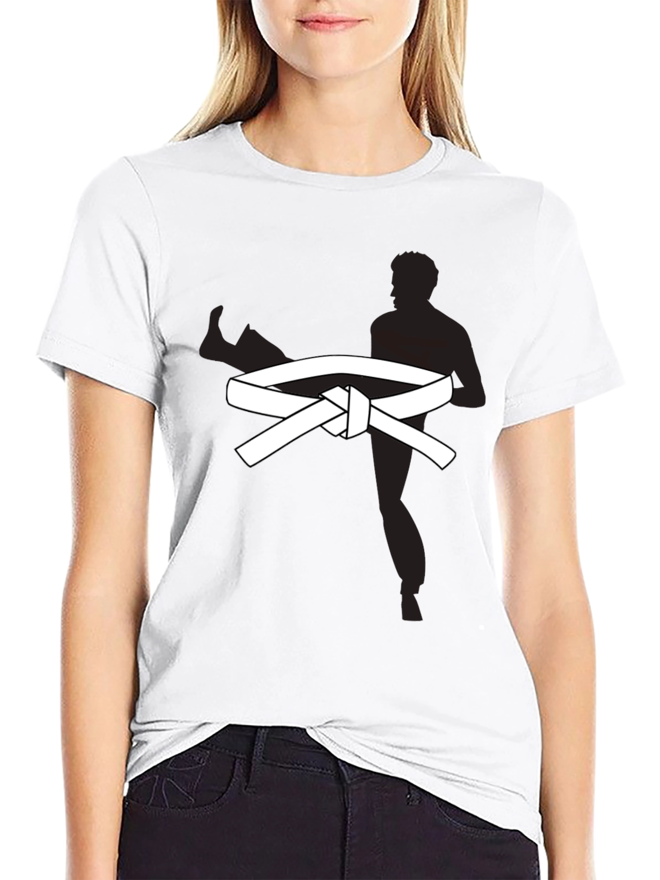 Karate Kick T-Shirt - Martial Arts White Belt Design