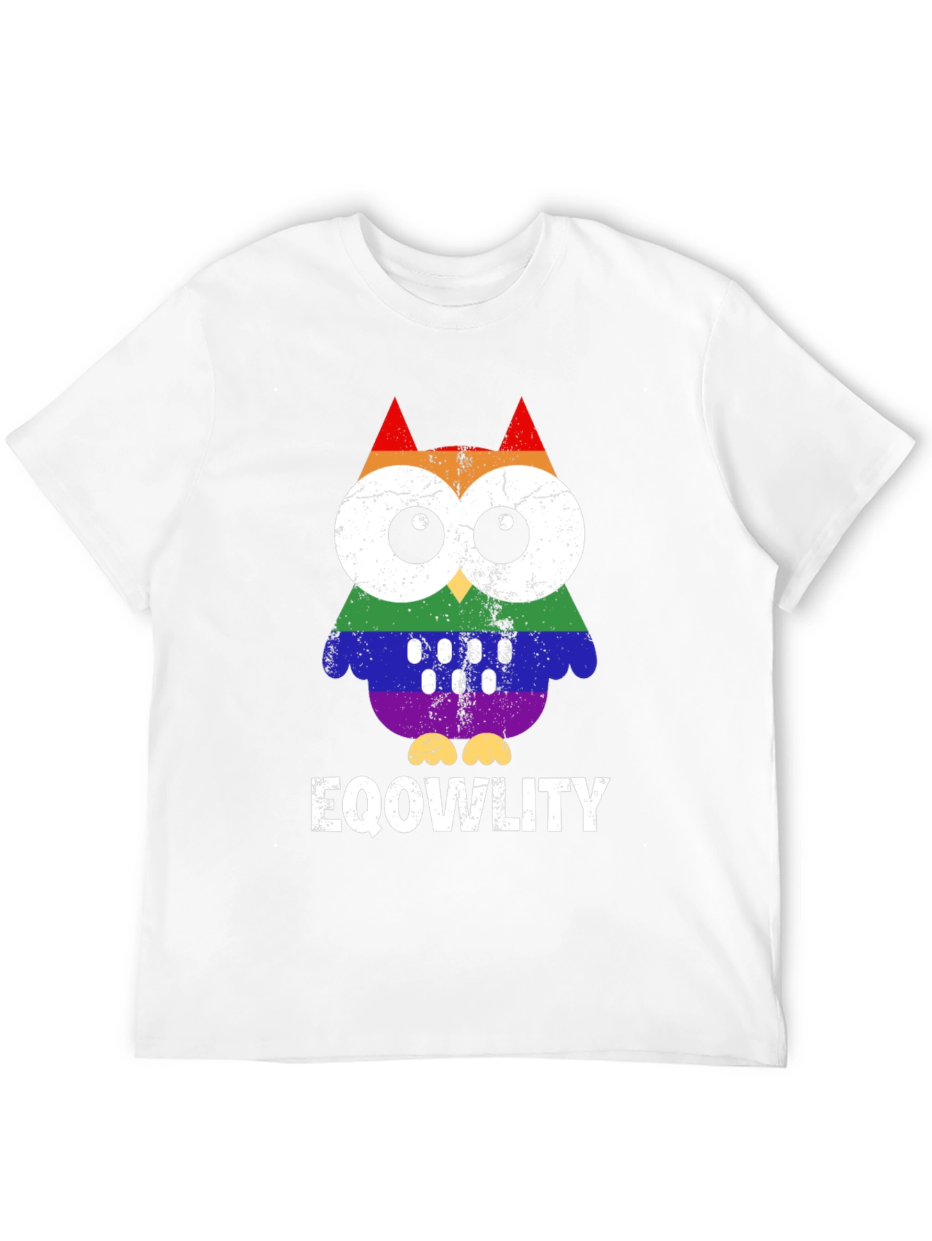 EQOWLITY Rainbow Owl LGBTQ+ Pride T-Shirt
