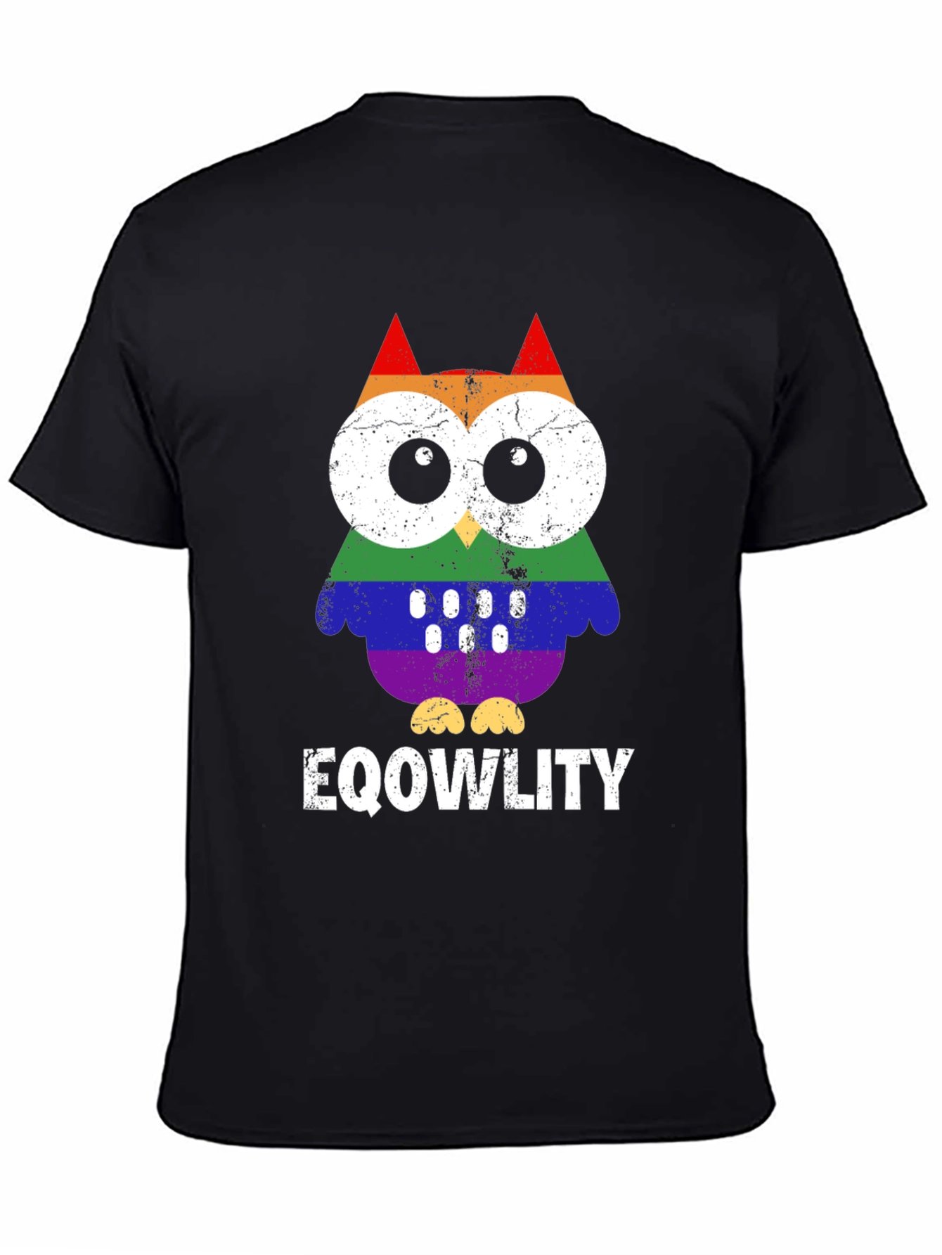 EQOWLITY Rainbow Owl LGBTQ+ Pride T-Shirt