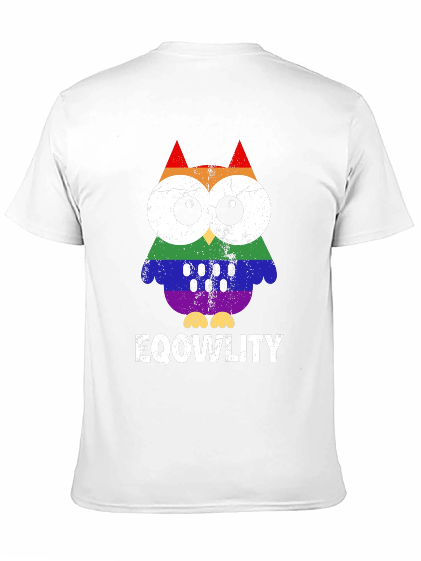 EQOWLITY Rainbow Owl LGBTQ+ Pride T-Shirt