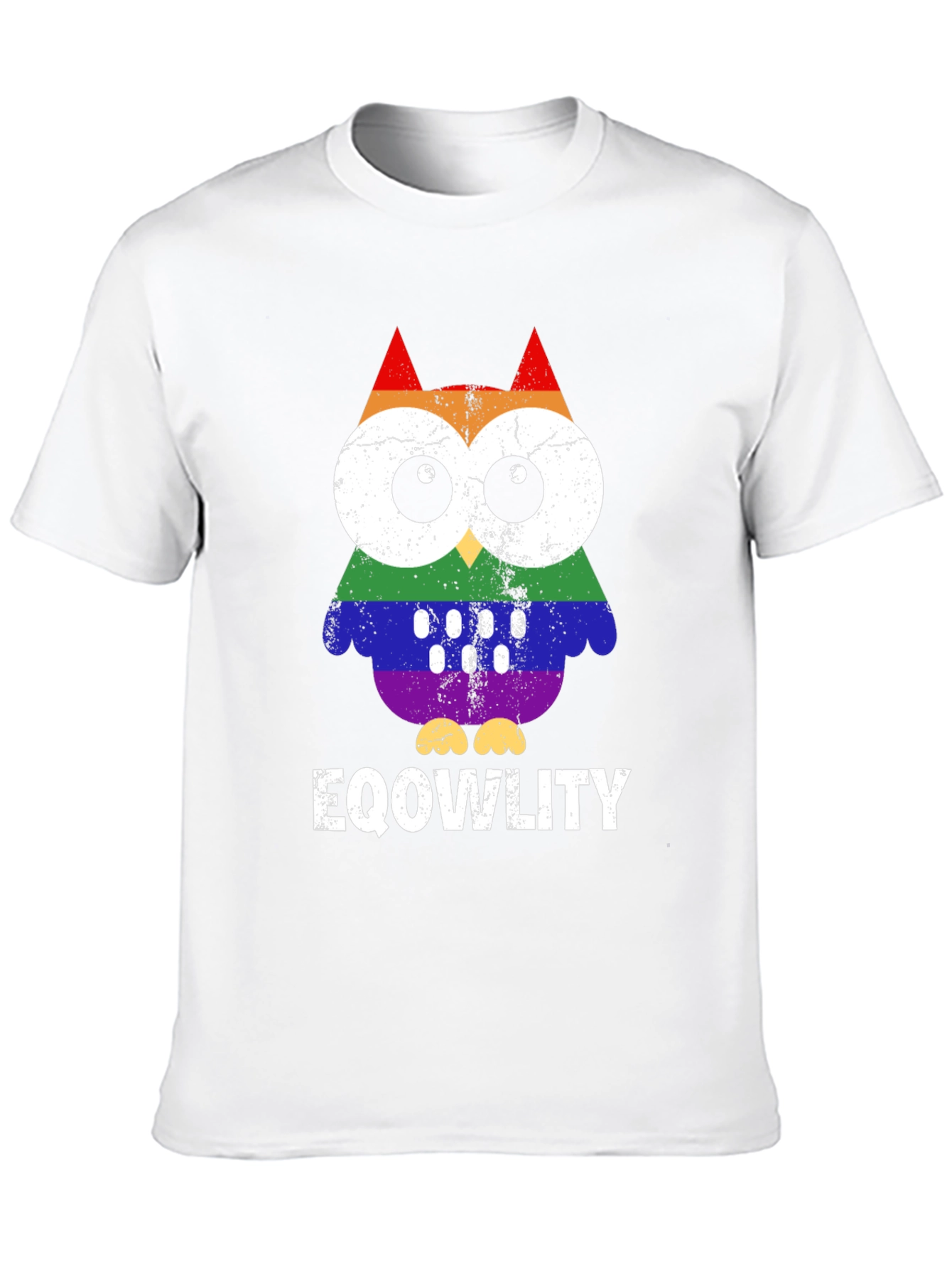 EQOWLITY Rainbow Owl LGBTQ+ Pride T-Shirt