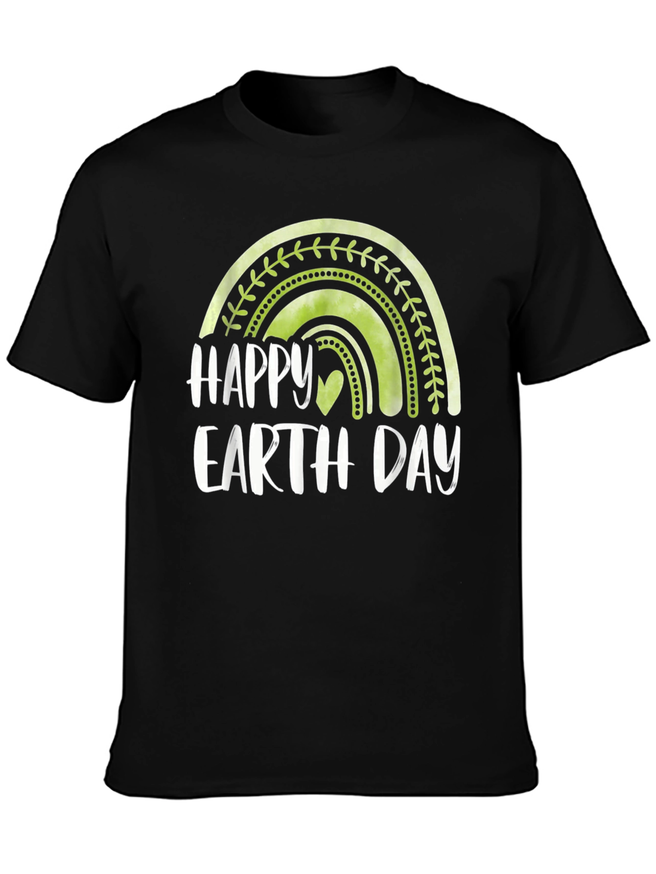 Happy Earth Day T-Shirt - Green Rainbow Design