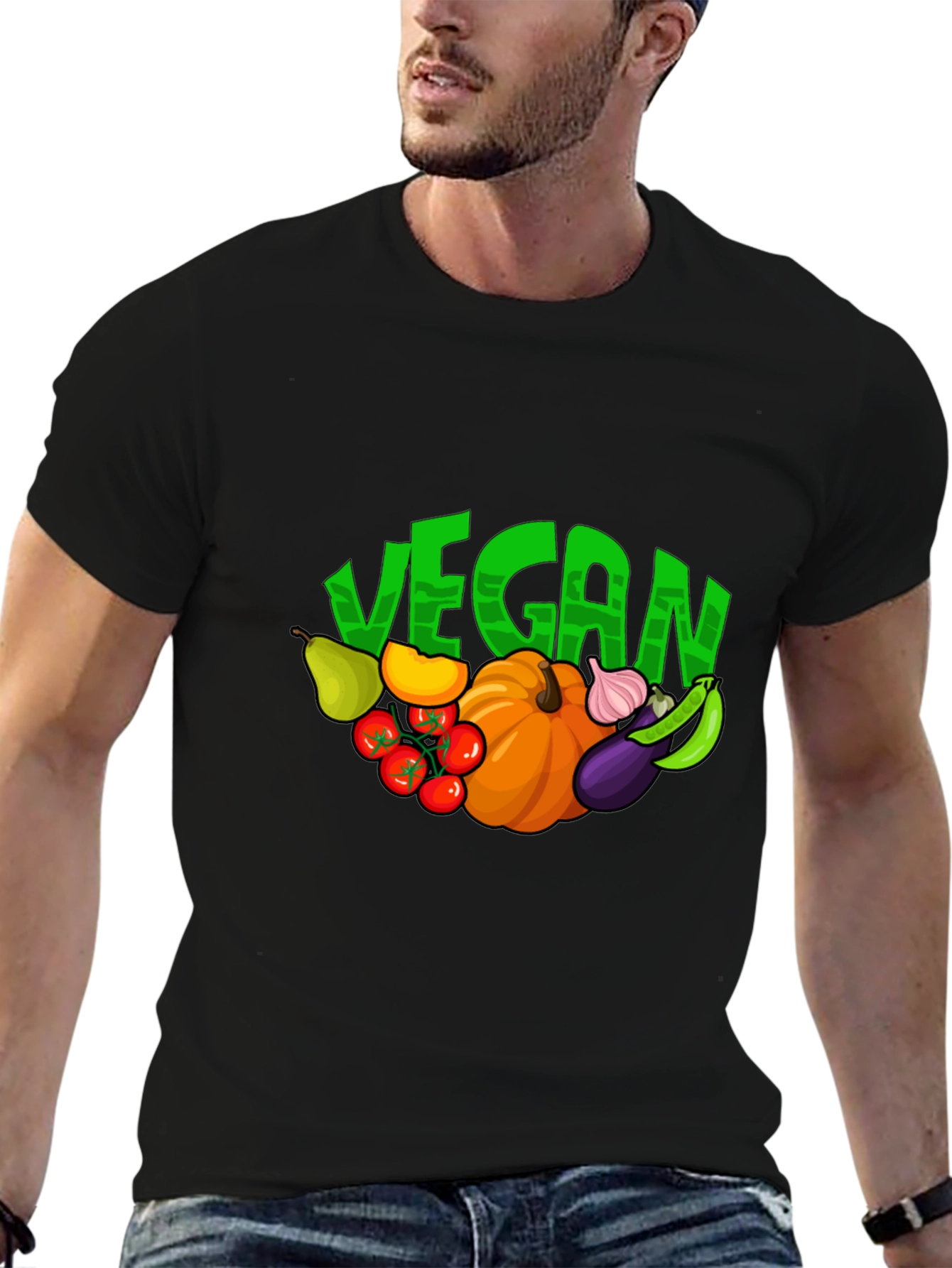 Vegan T-Shirt - Fruit & Vegetable Design