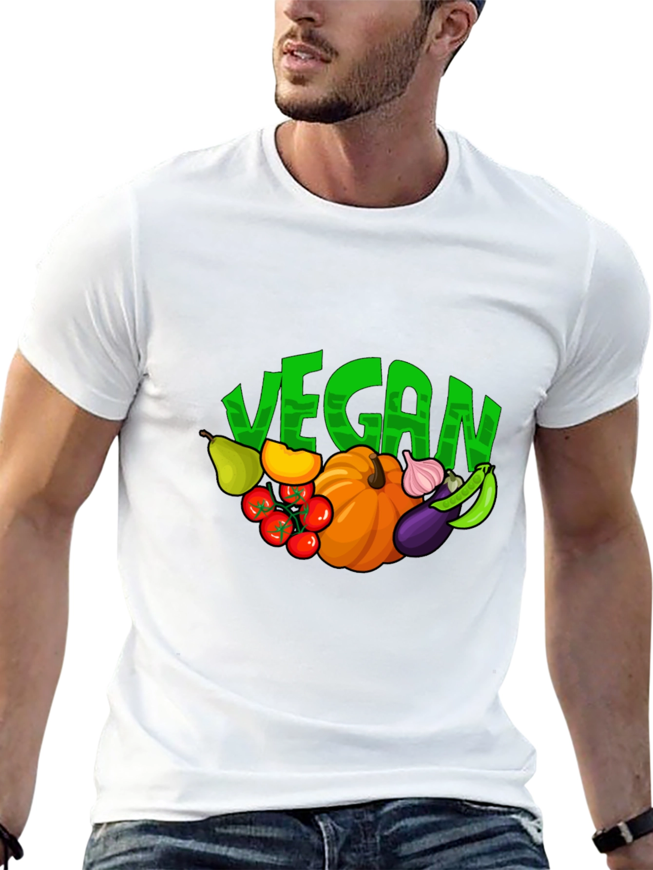 Vegan T-Shirt - Fruit & Vegetable Design