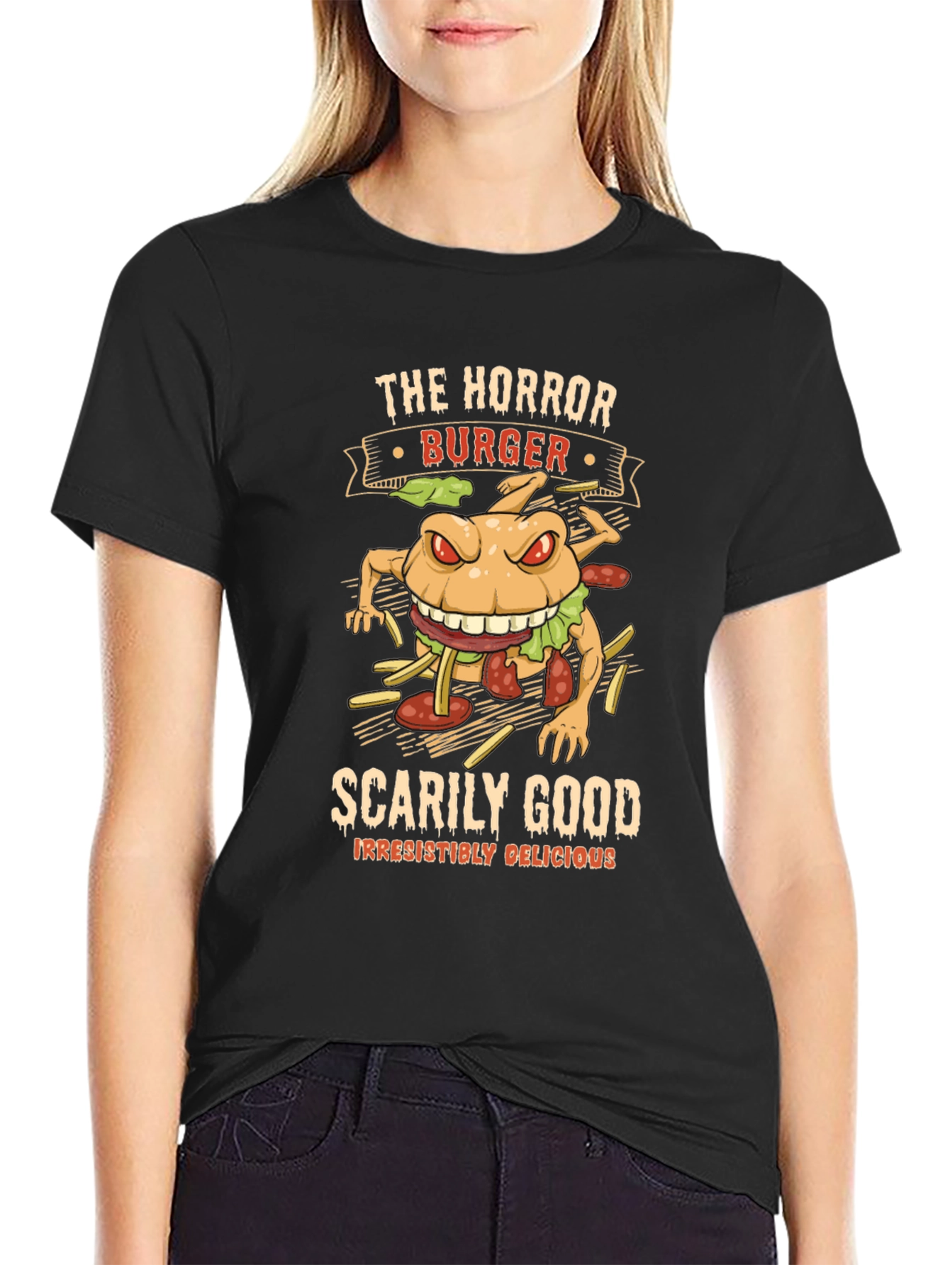 Horror Burger Graphic T-Shirt - Scarily Good!