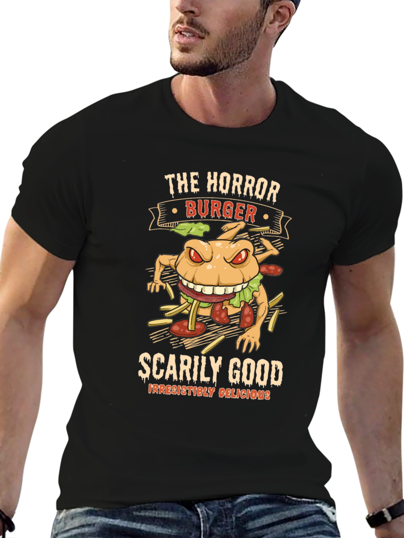 Horror Burger Graphic T-Shirt - Scarily Good!