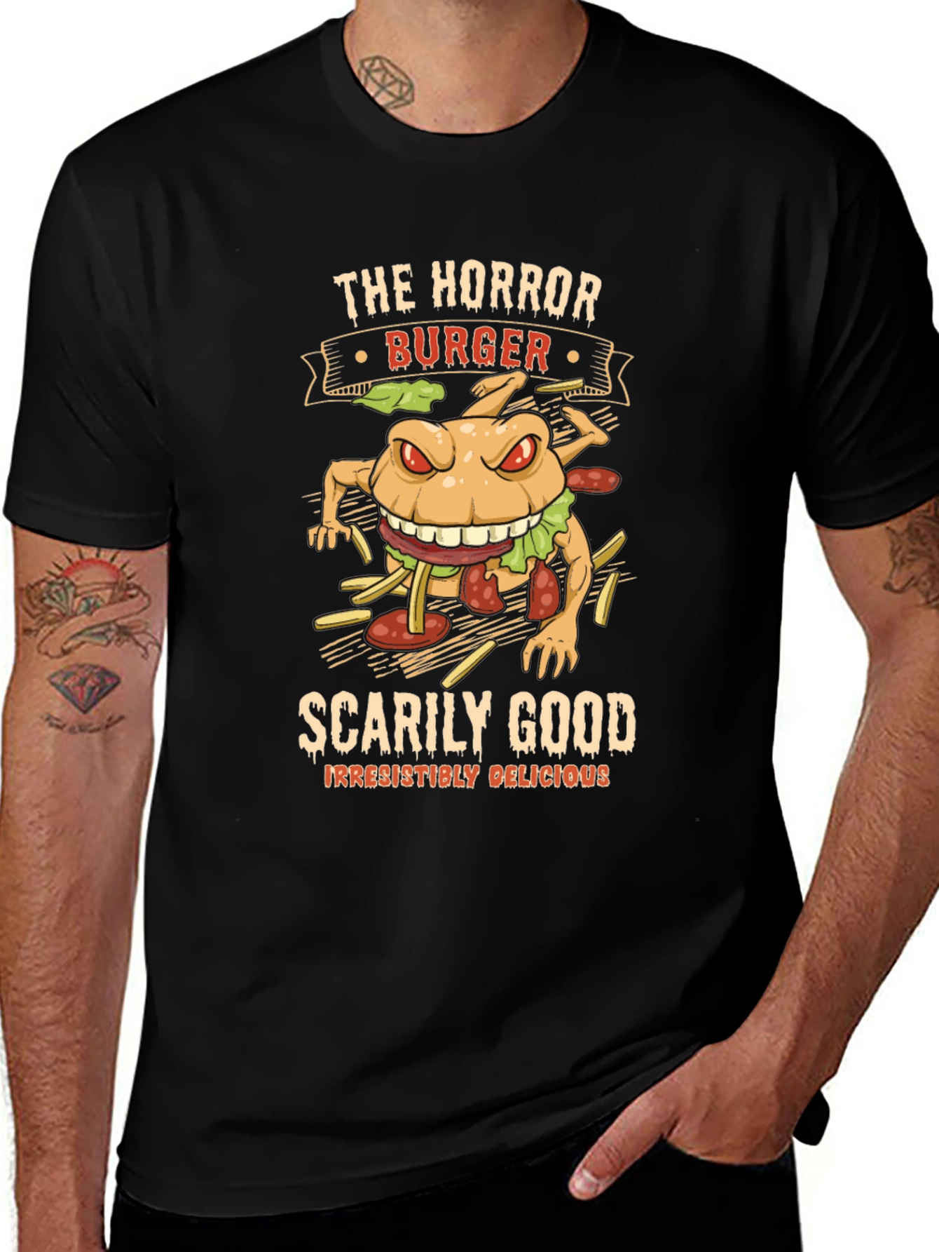Horror Burger Graphic T-Shirt - Scarily Good!