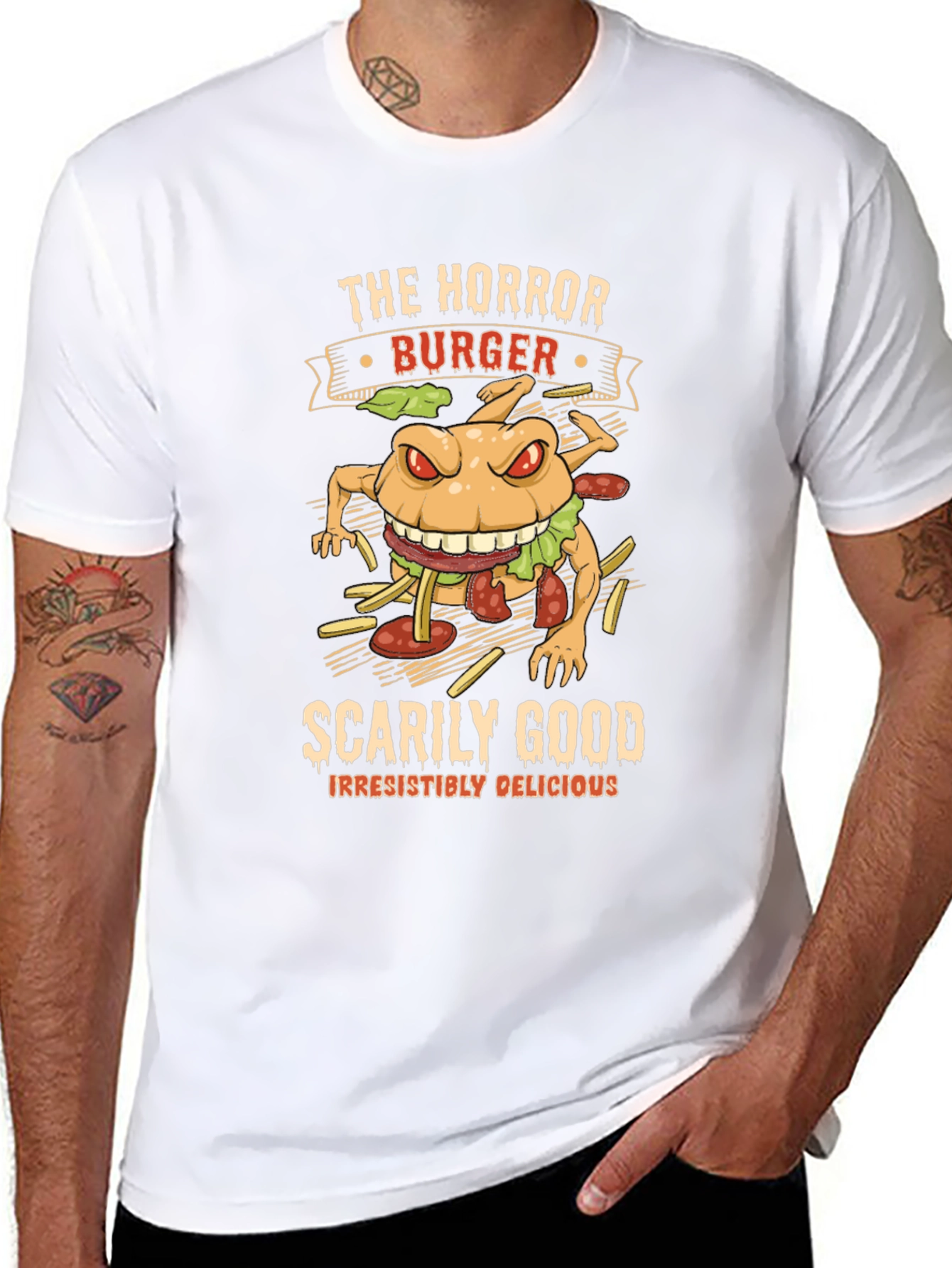 Horror Burger Graphic T-Shirt - Scarily Good!