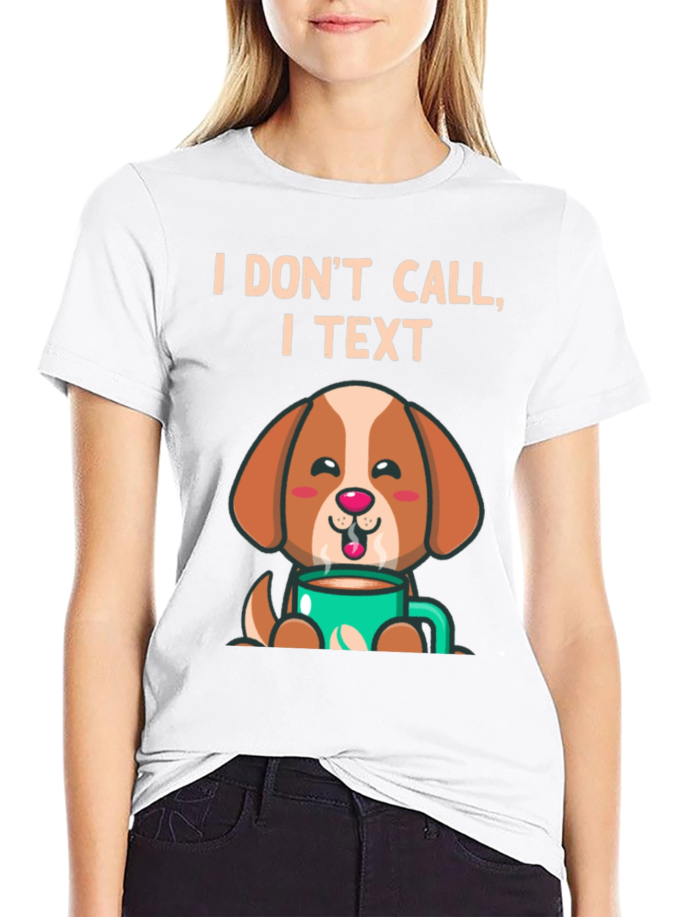 I Dont Call I Text Dog Lover T-Shirt