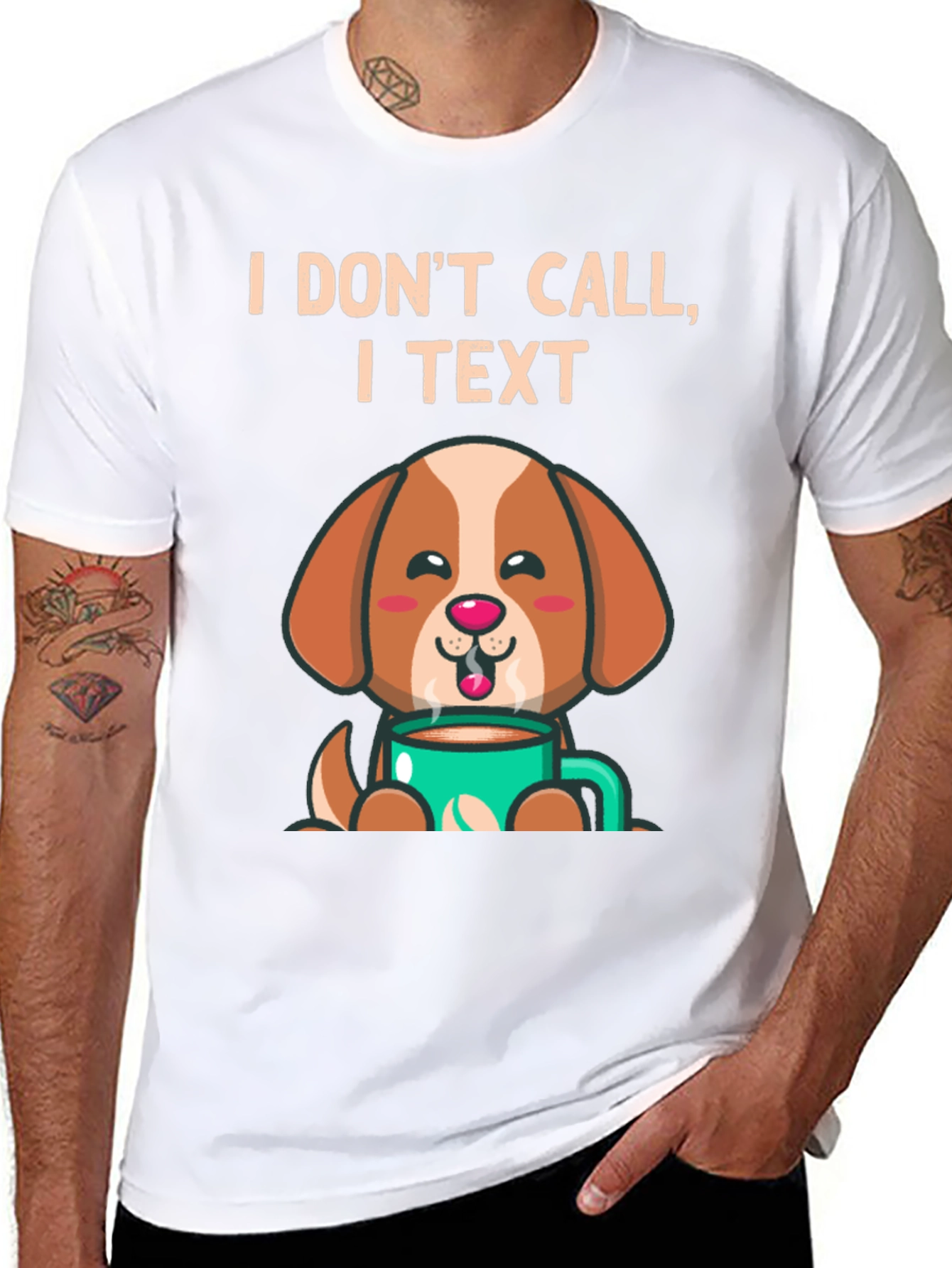 I Dont Call I Text Dog Lover T-Shirt