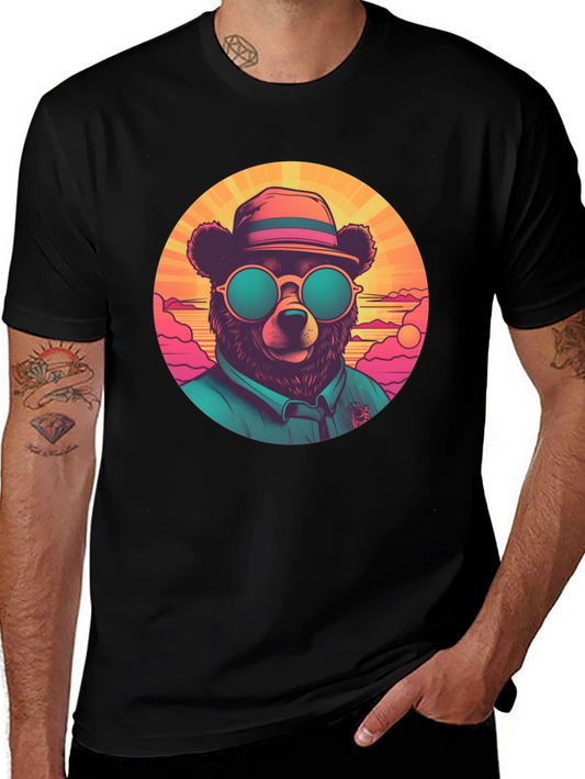 Cool Bear Graphic Tee - Retro Style