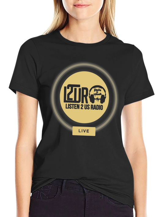 Listen 2 Us Radio Black Graphic Tee