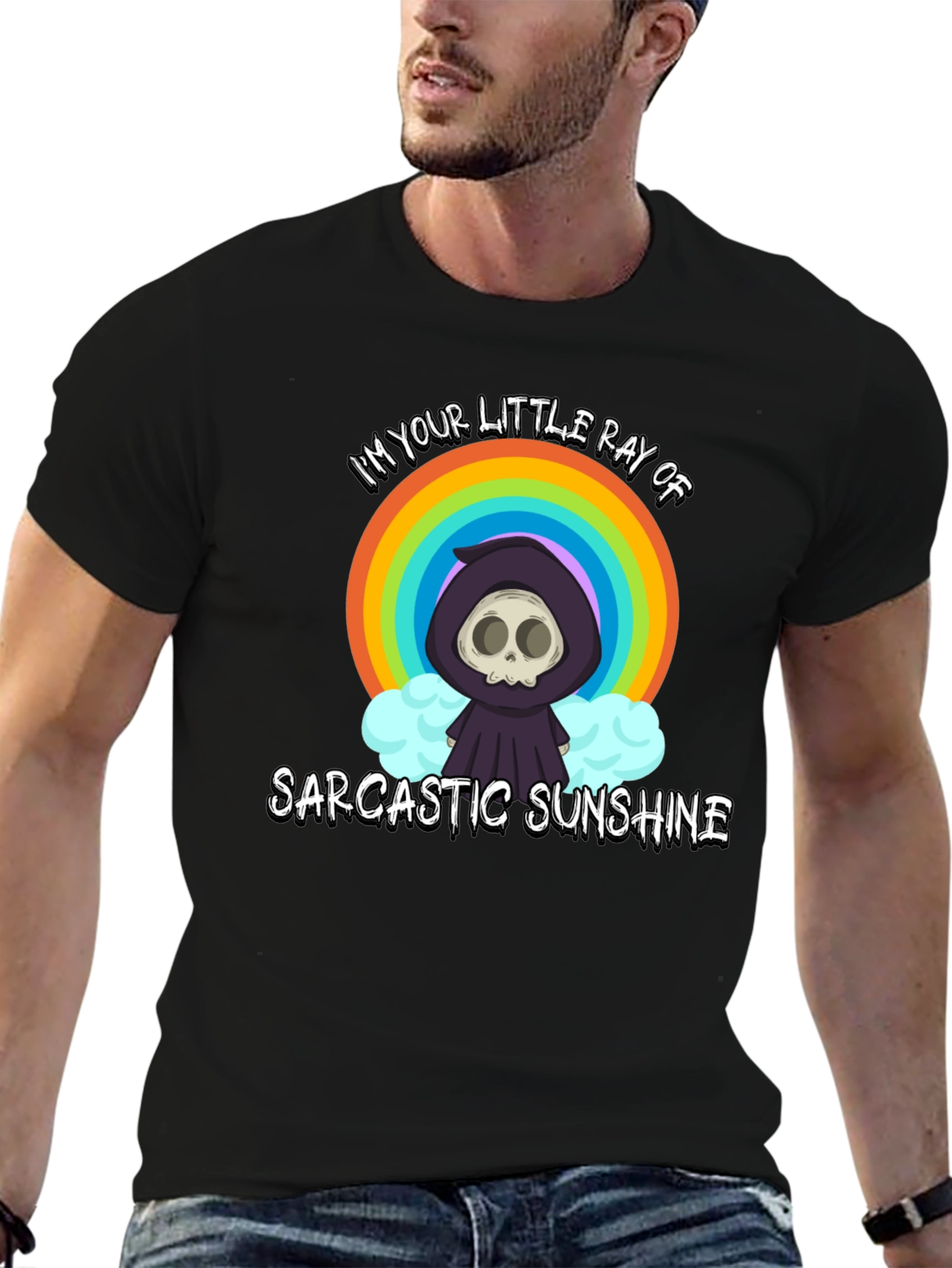 Sarcastic Sunshine Graphic Tee - Black