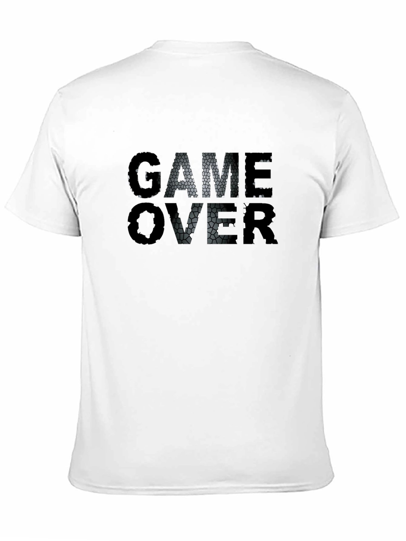 Game Over Graphic Print Black T-Shirt