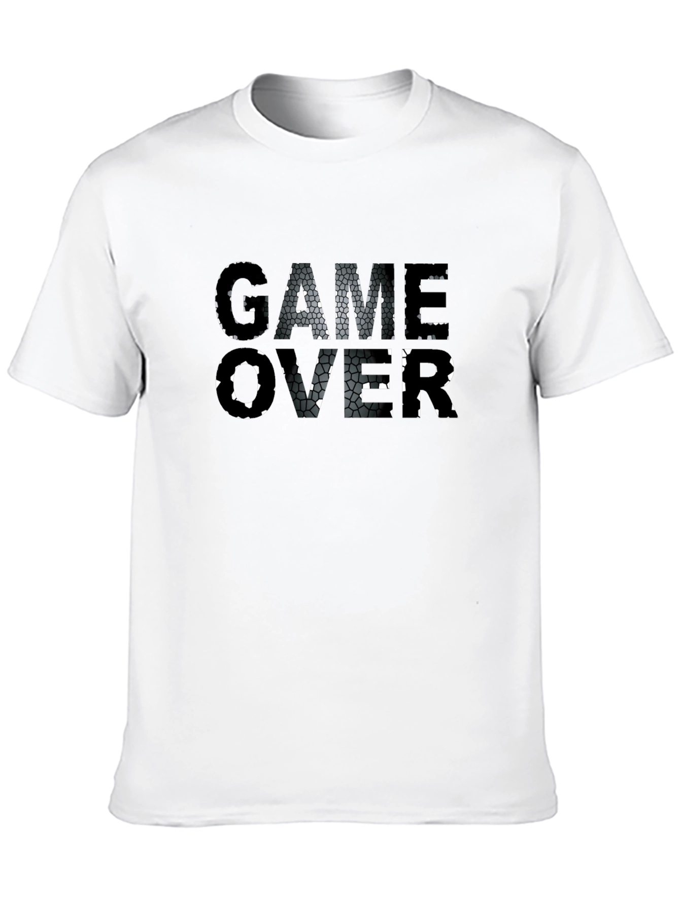 Game Over Graphic Print Black T-Shirt