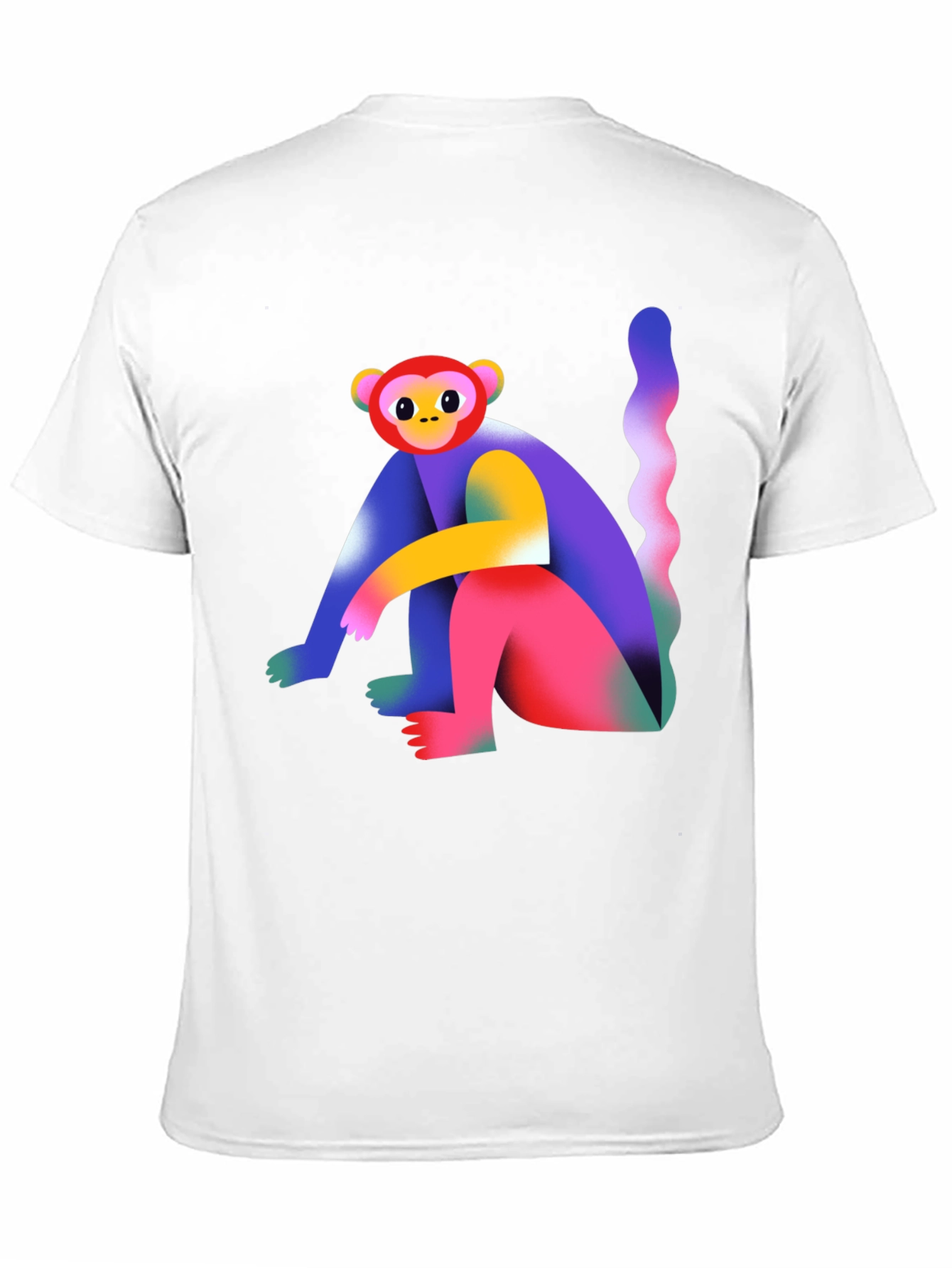 Colorful Monkey Graphic T-Shirt