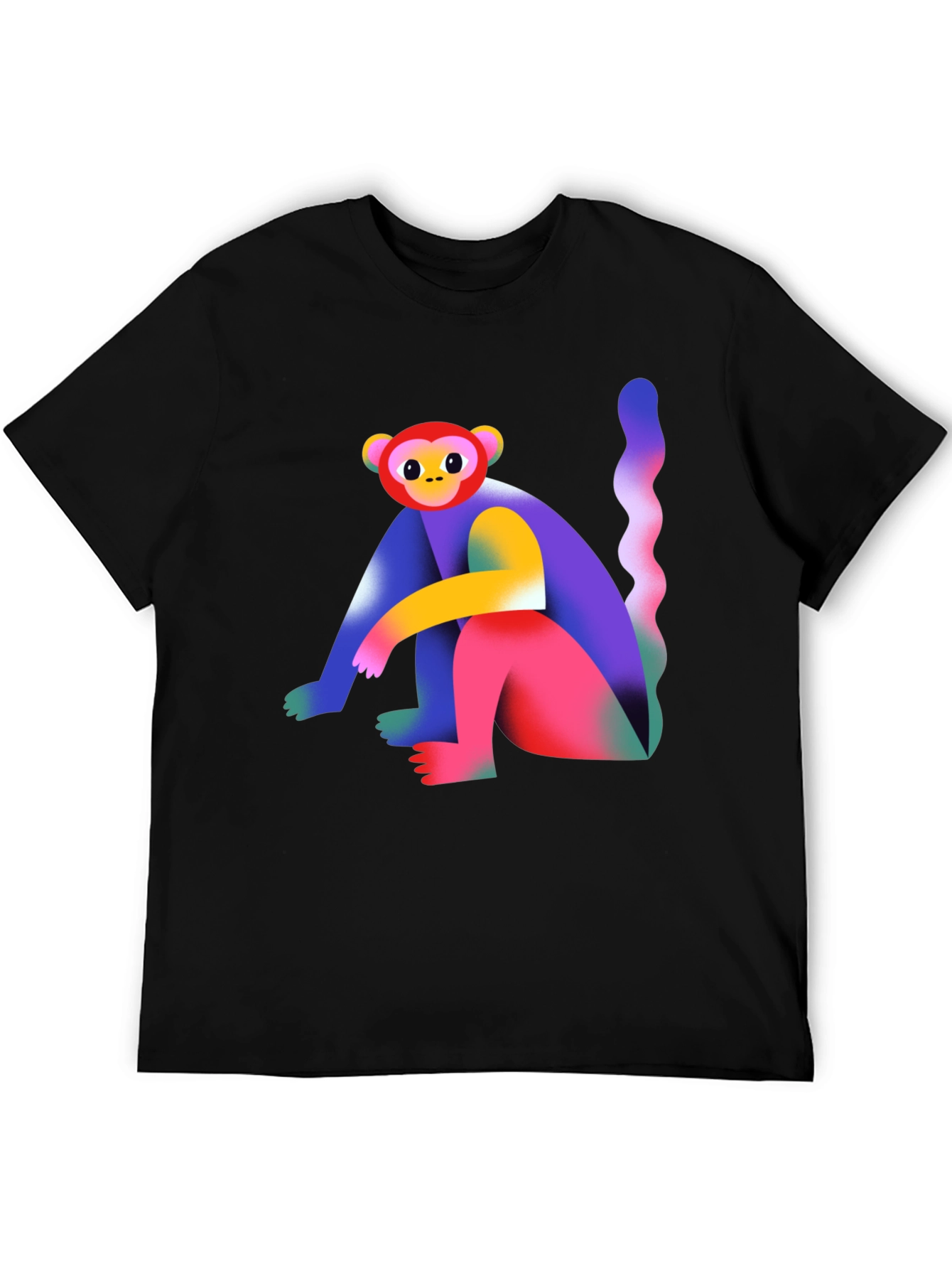 Colorful Monkey Graphic T-Shirt