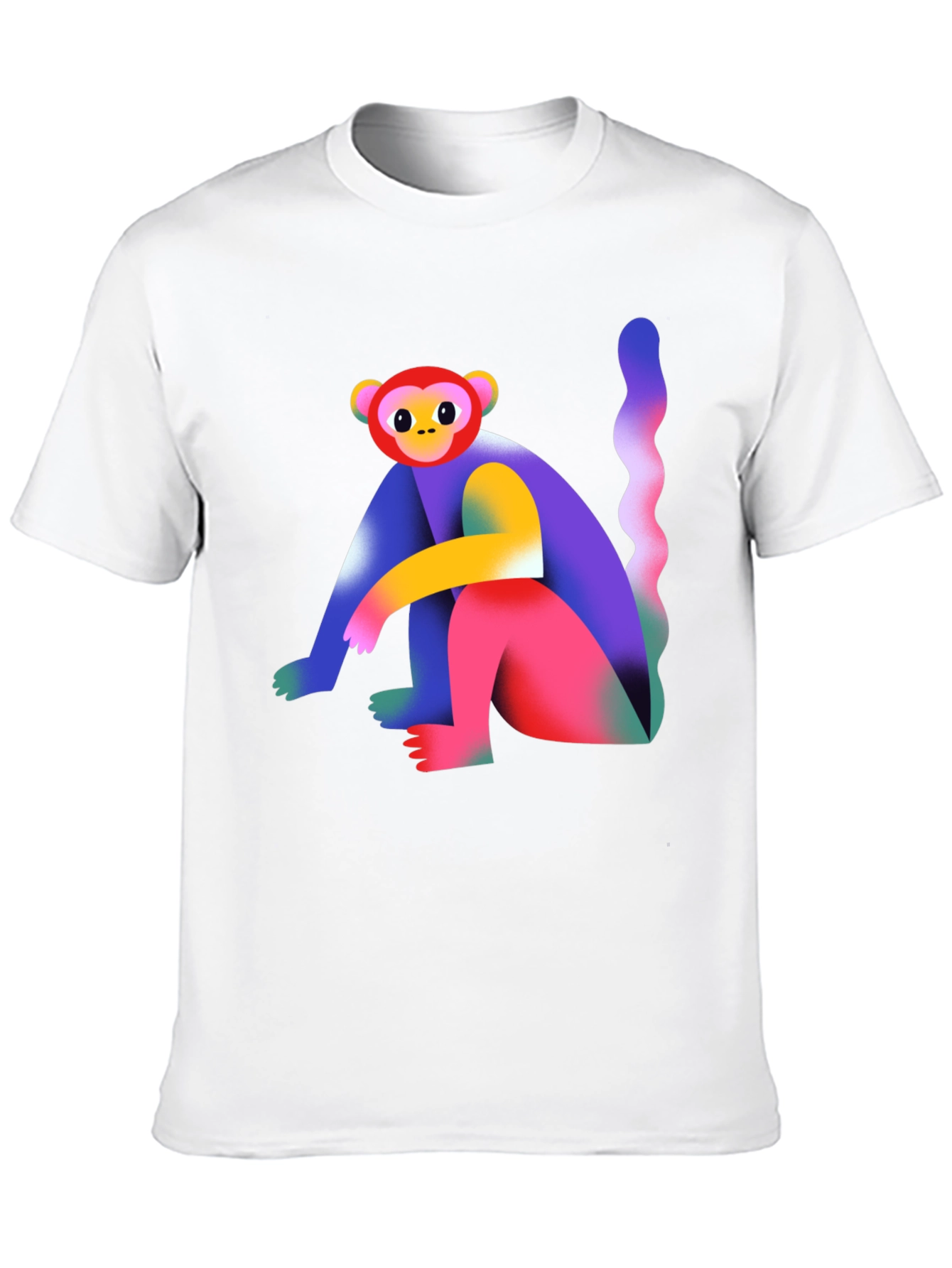 Colorful Monkey Graphic T-Shirt