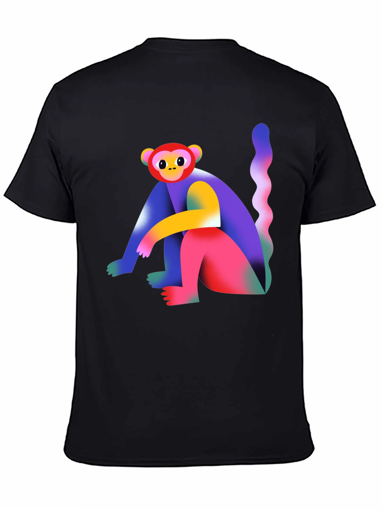 Colorful Monkey Graphic T-Shirt