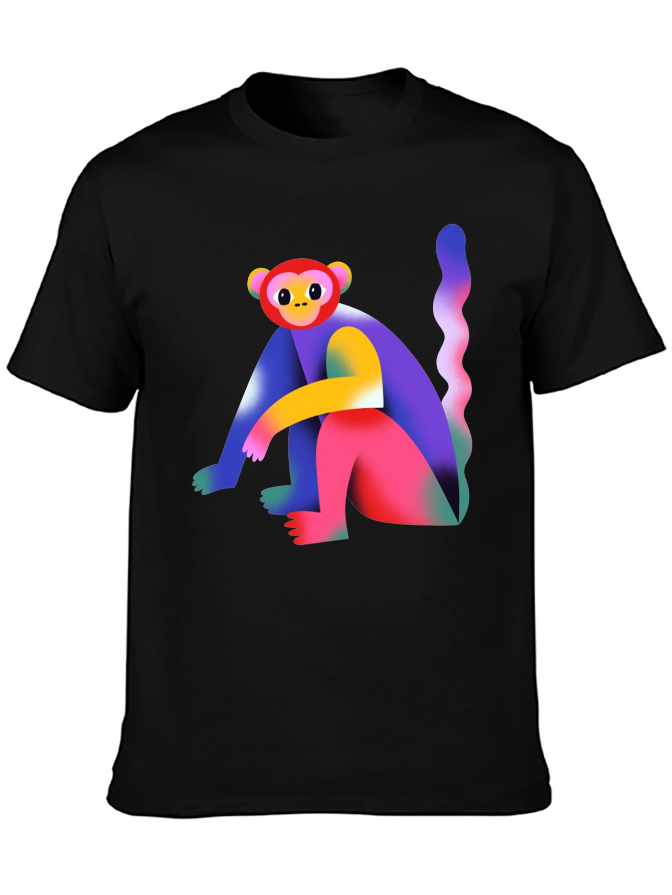 Colorful Monkey Graphic T-Shirt