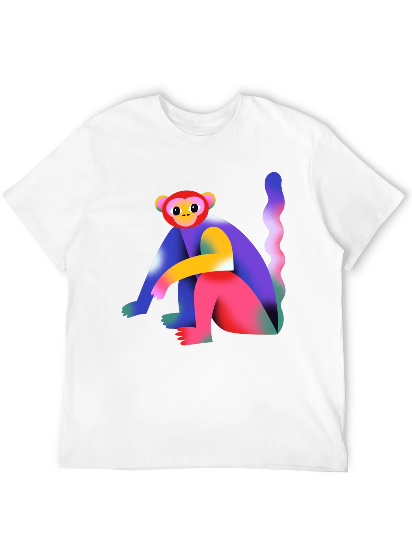 Colorful Monkey Graphic T-Shirt