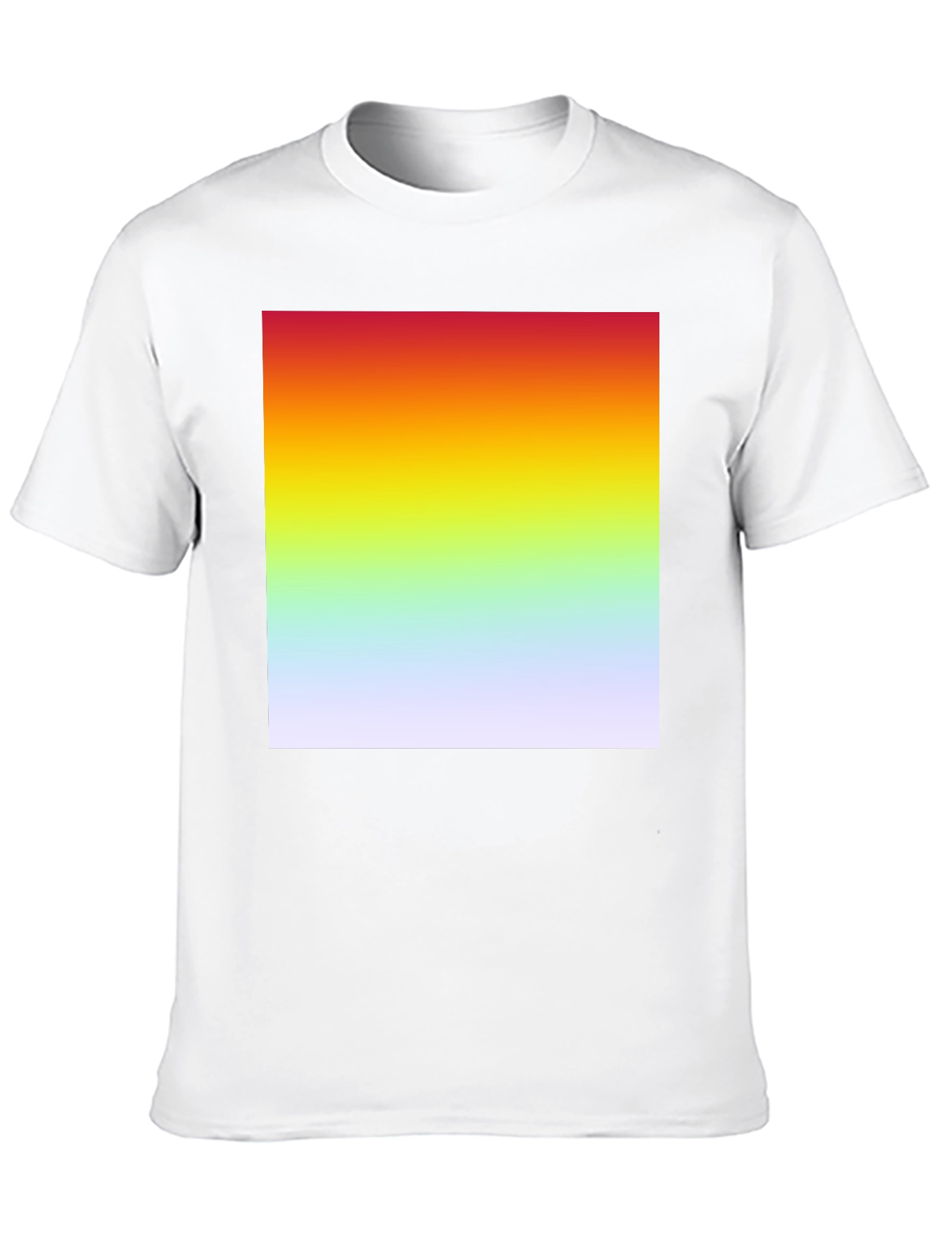 Rainbow Gradient T-Shirt - Black Cotton Blend