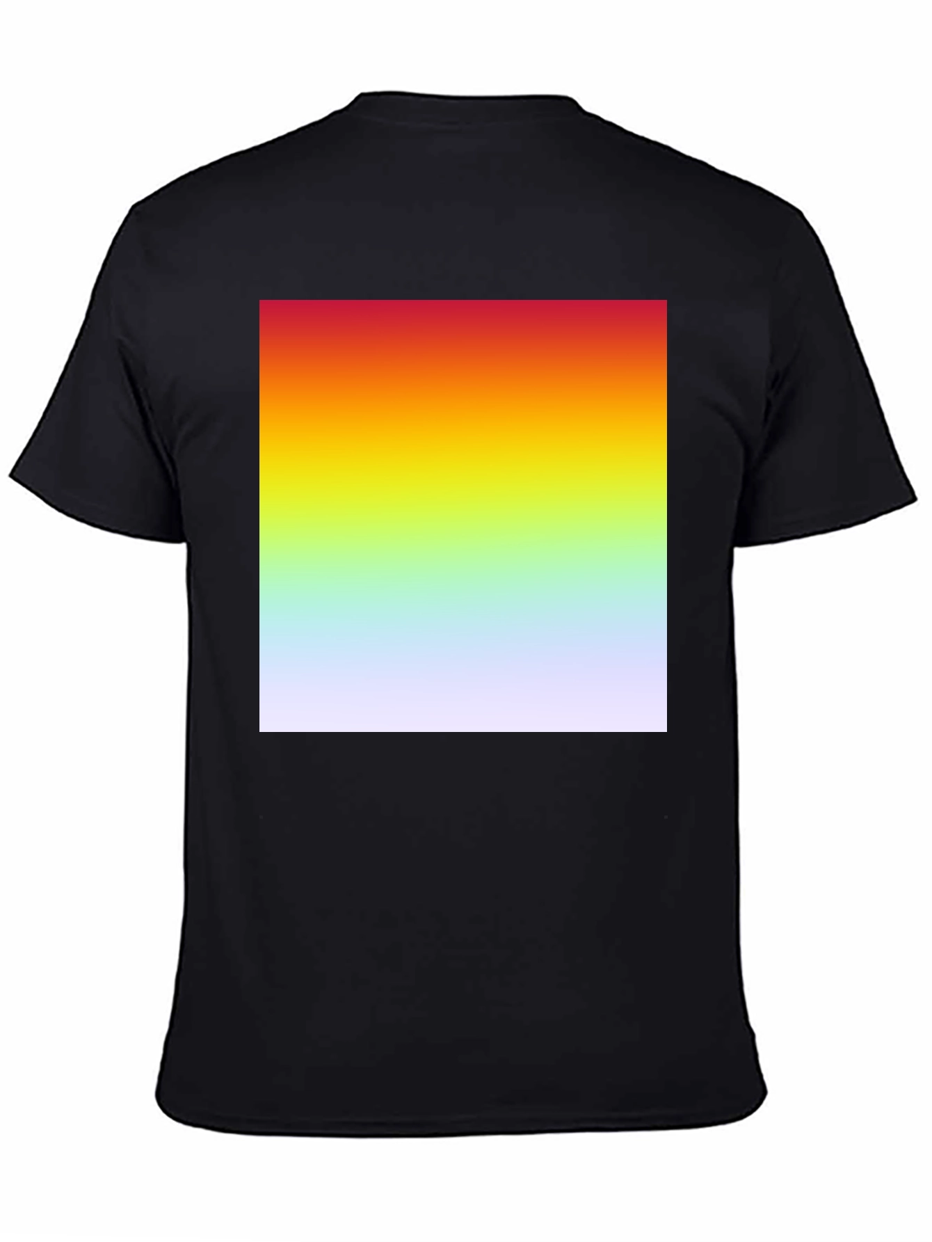 Rainbow Gradient T-Shirt - Black Cotton Blend