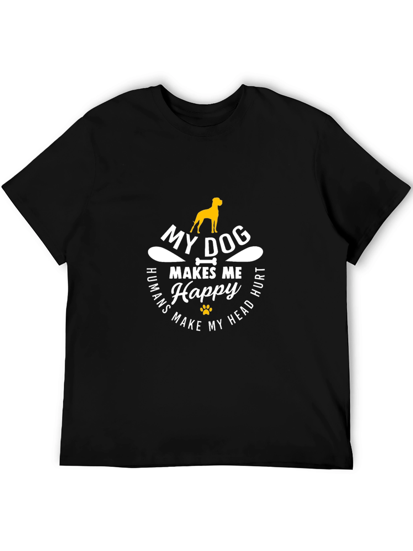 My Dog Makes Me Happy Graphic T-Shirt
