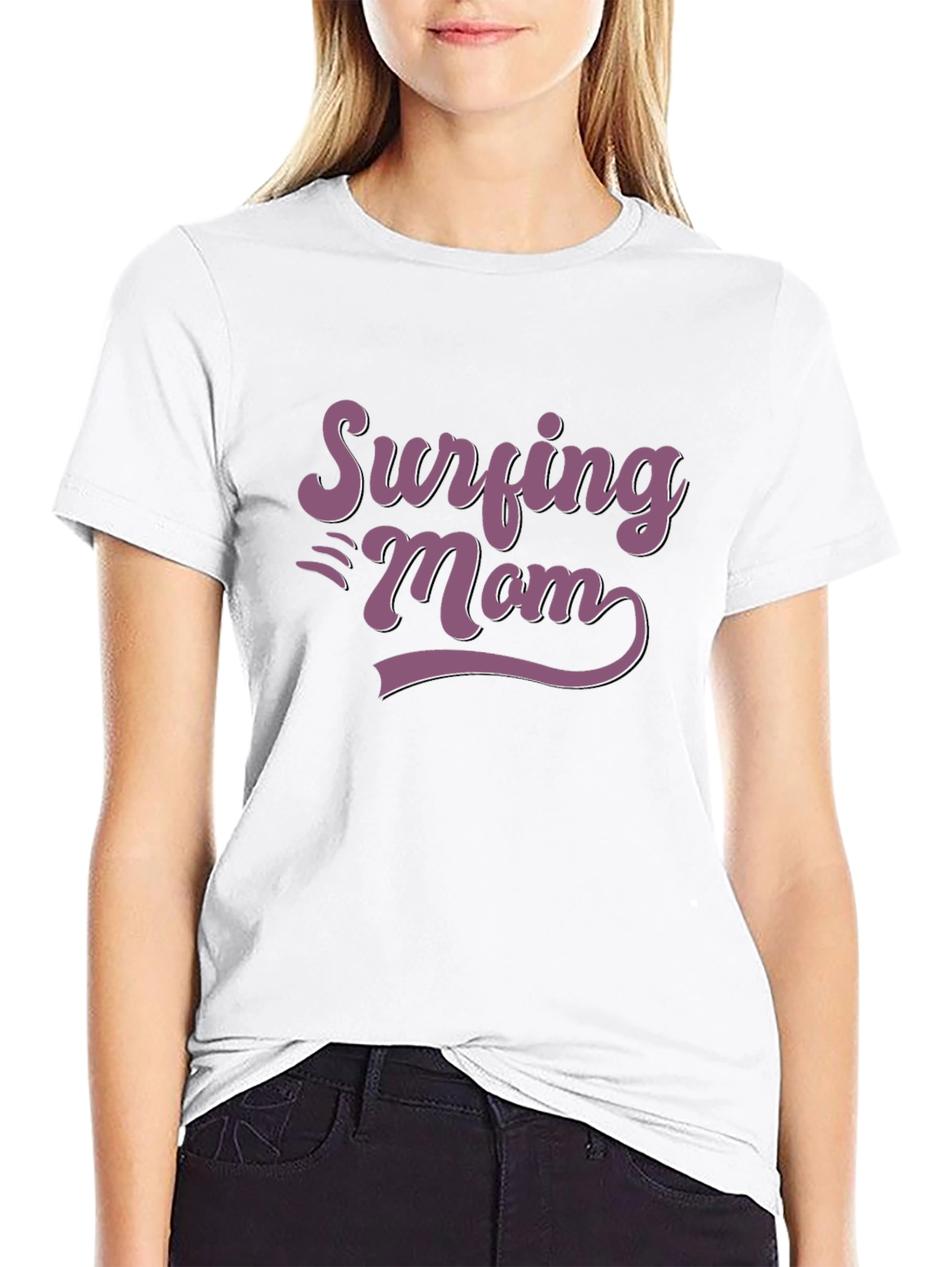 Surfing Mom Graphic T-Shirt
