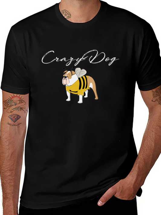 Crazy Dog Bulldog Bee T-Shirt