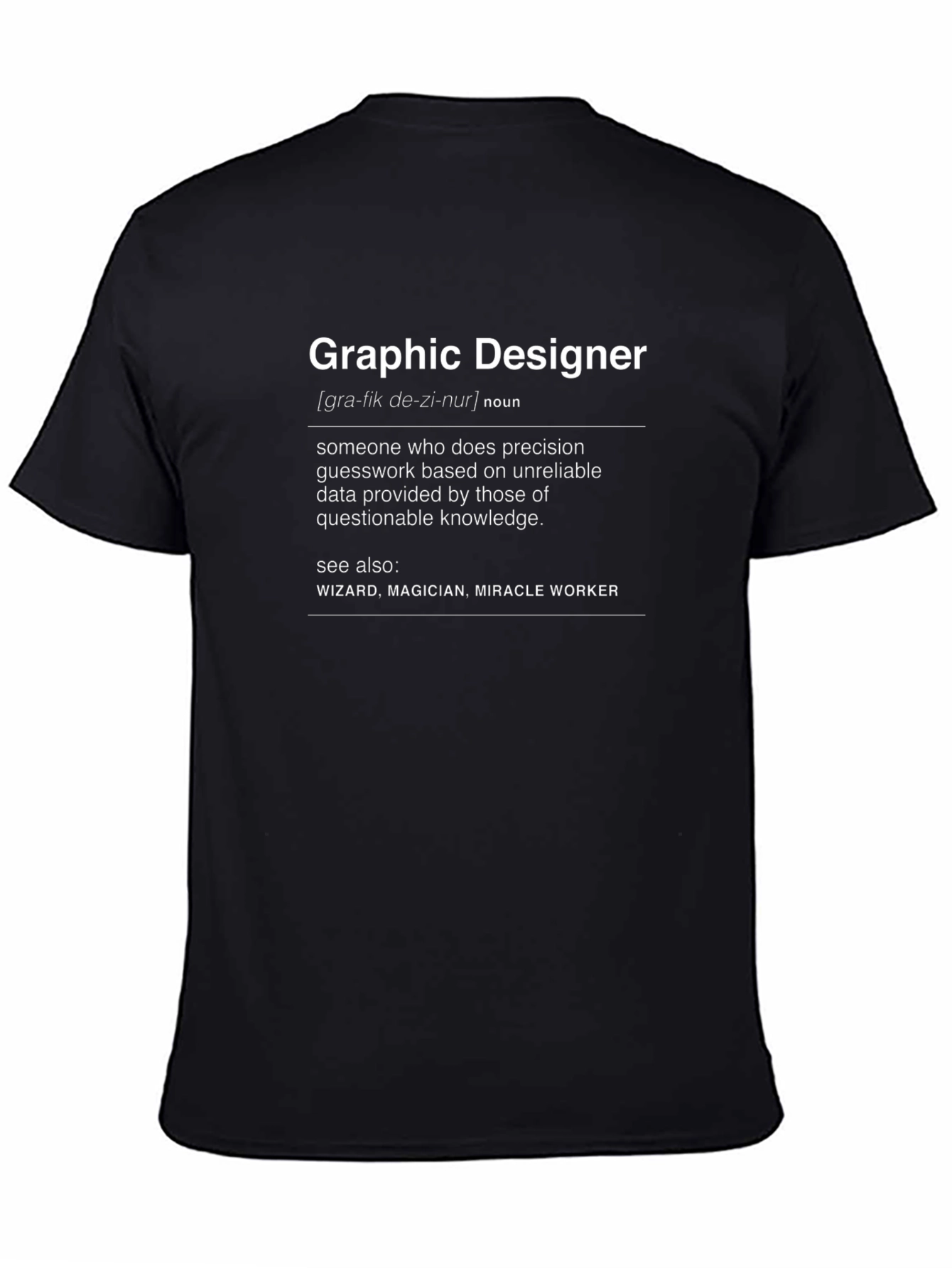 Graphic Designer Definition Black T-Shirt