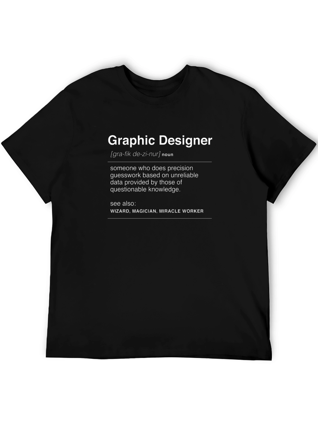Graphic Designer Definition Black T-Shirt