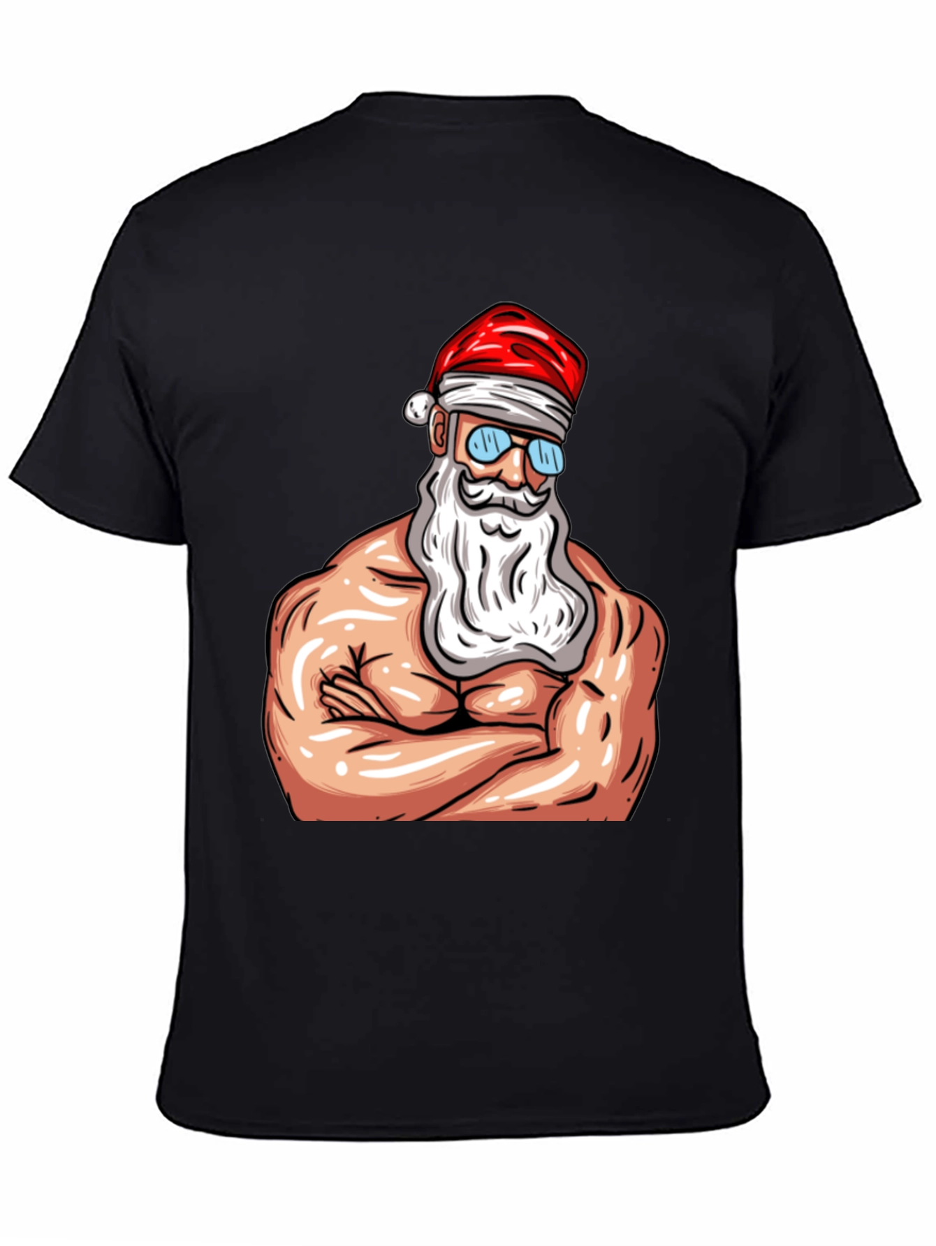 Muscle Santa Graphic T-Shirt